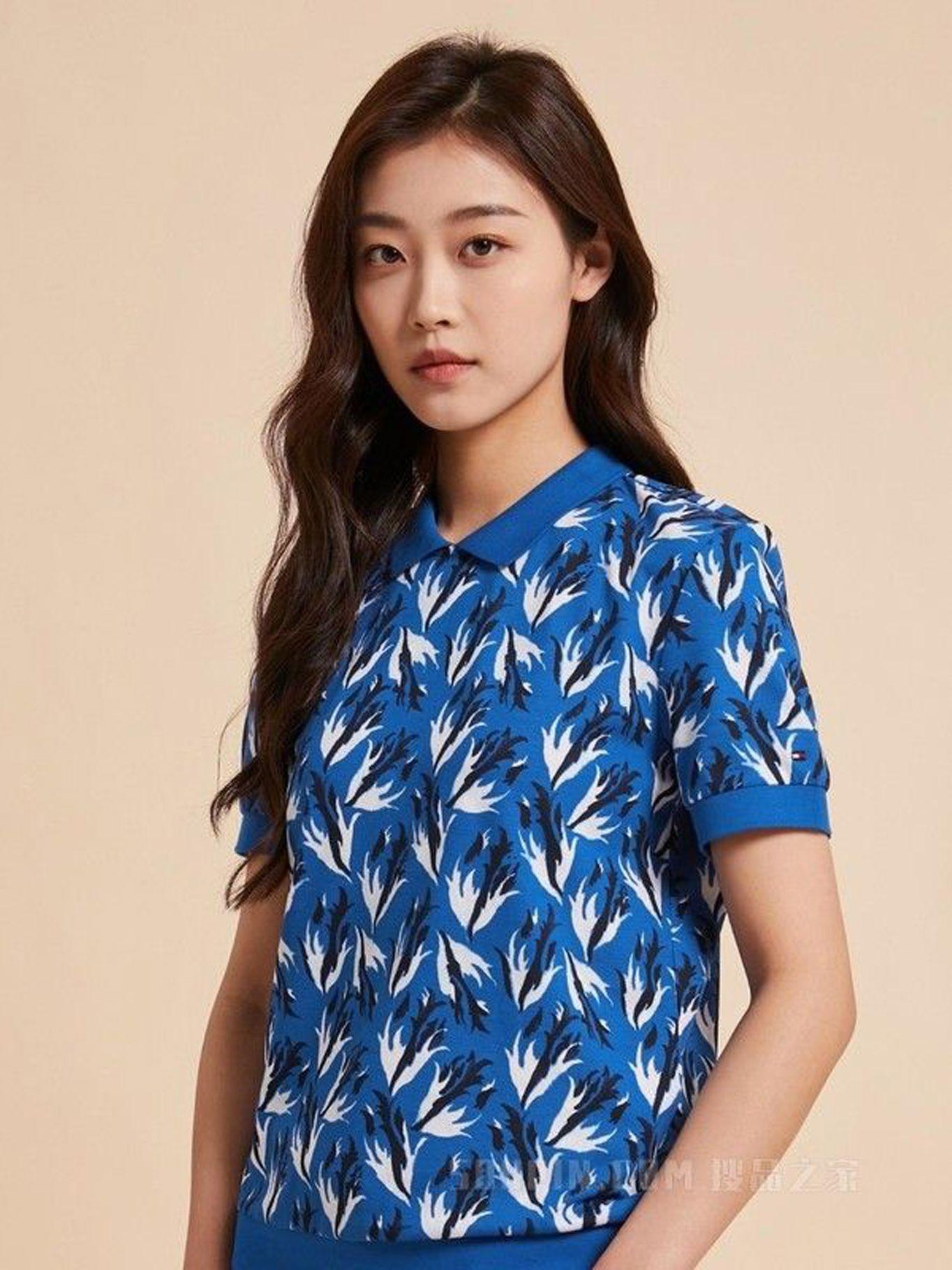 Polo Con Diseño Floral Azul Tommy Hilfiger-3