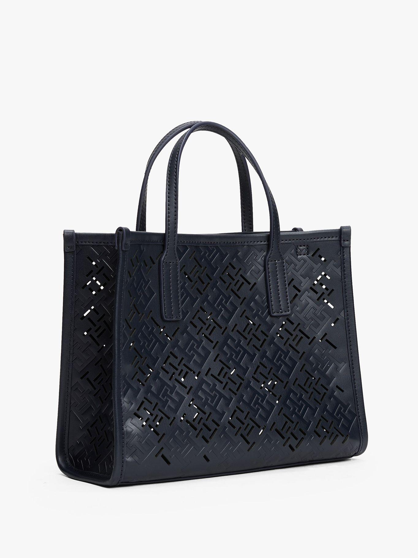 Tote City Con Monograma Azul Tommy Hilfiger-2