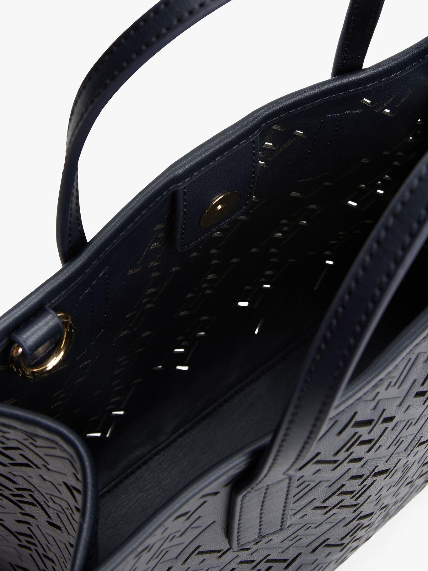 Tote City Con Monograma Azul Tommy Hilfiger-3