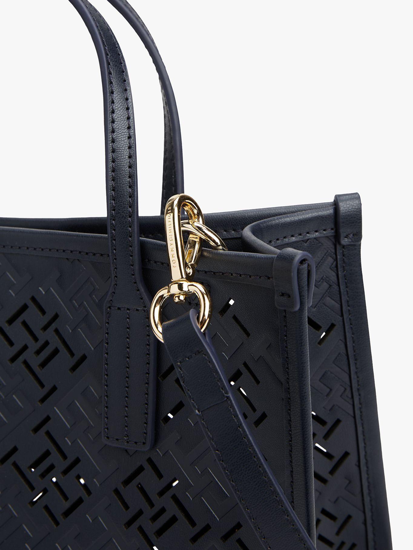 Tote City Con Monograma Azul Tommy Hilfiger-4