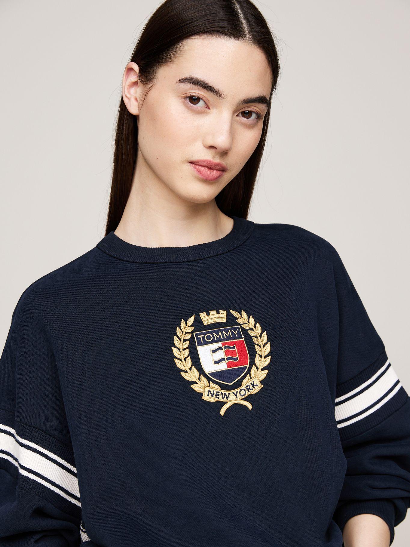 Polerón Crest Preppy Logo Azul Tommy Hilfiger-3