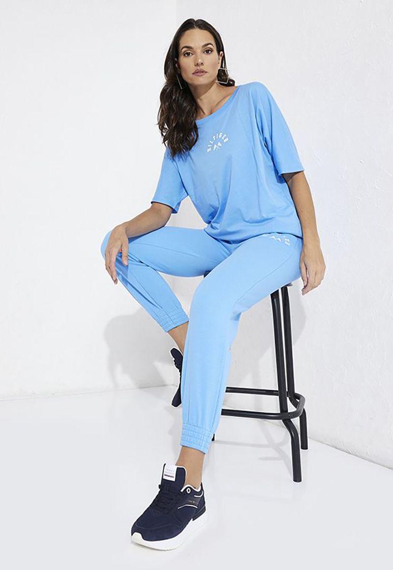 Polera Sport Relaxed Graphic Celeste Tommy Hilfiger-2