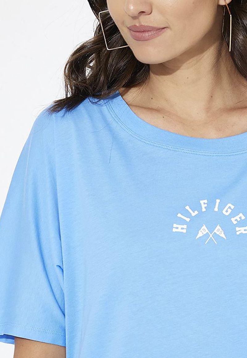 Polera Sport Relaxed Graphic Celeste Tommy Hilfiger-3