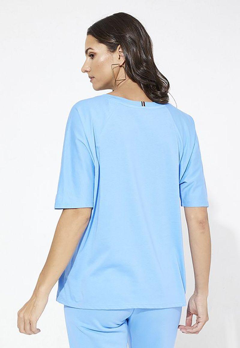 Polera Sport Relaxed Graphic Celeste Tommy Hilfiger-1