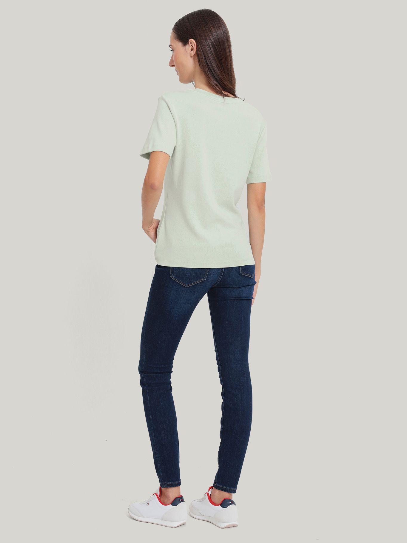 Polera A Rayas V-Neck Slim Fit Verde Tommy Hilfiger-2