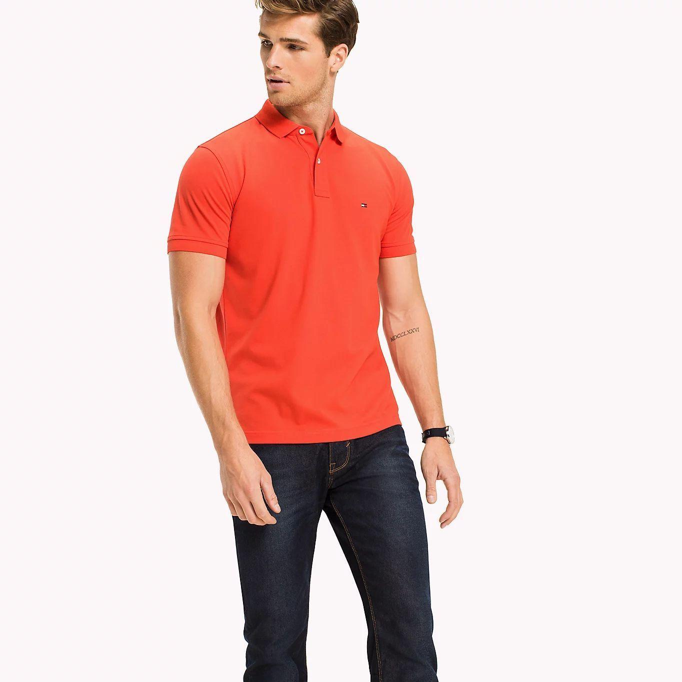 Polo Regular Fit Rojo Tommy Hilfiger E2-0