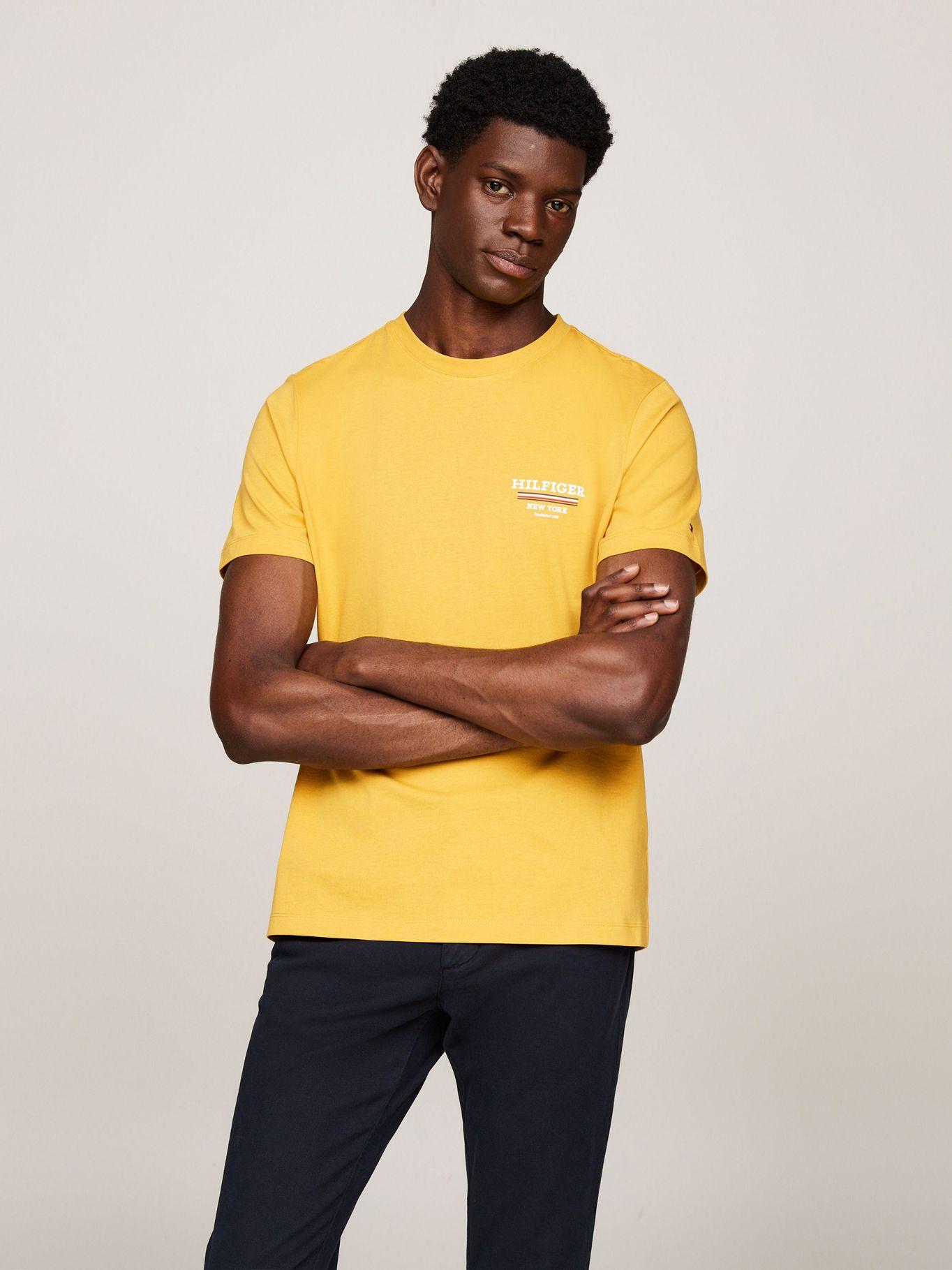 Polera Global Stripe Con Logo Amarillo Tommy Hilfiger-0