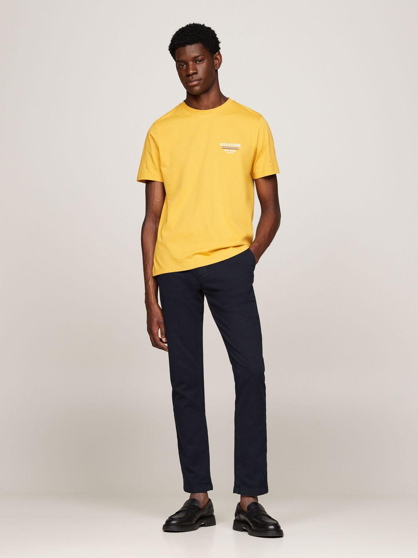 Polera Global Stripe Con Logo Amarillo Tommy Hilfiger-1