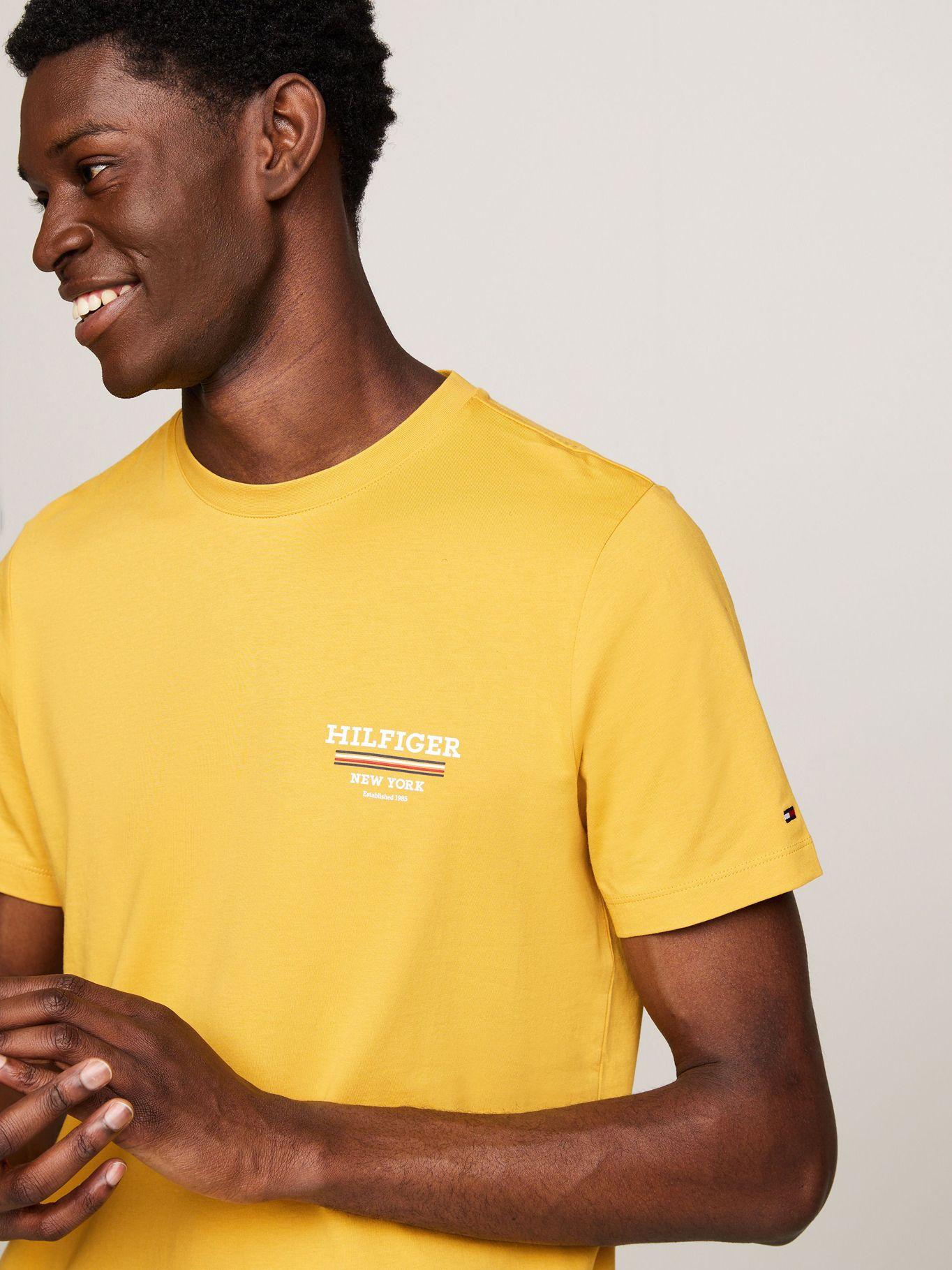 Polera Global Stripe Con Logo Amarillo Tommy Hilfiger-3