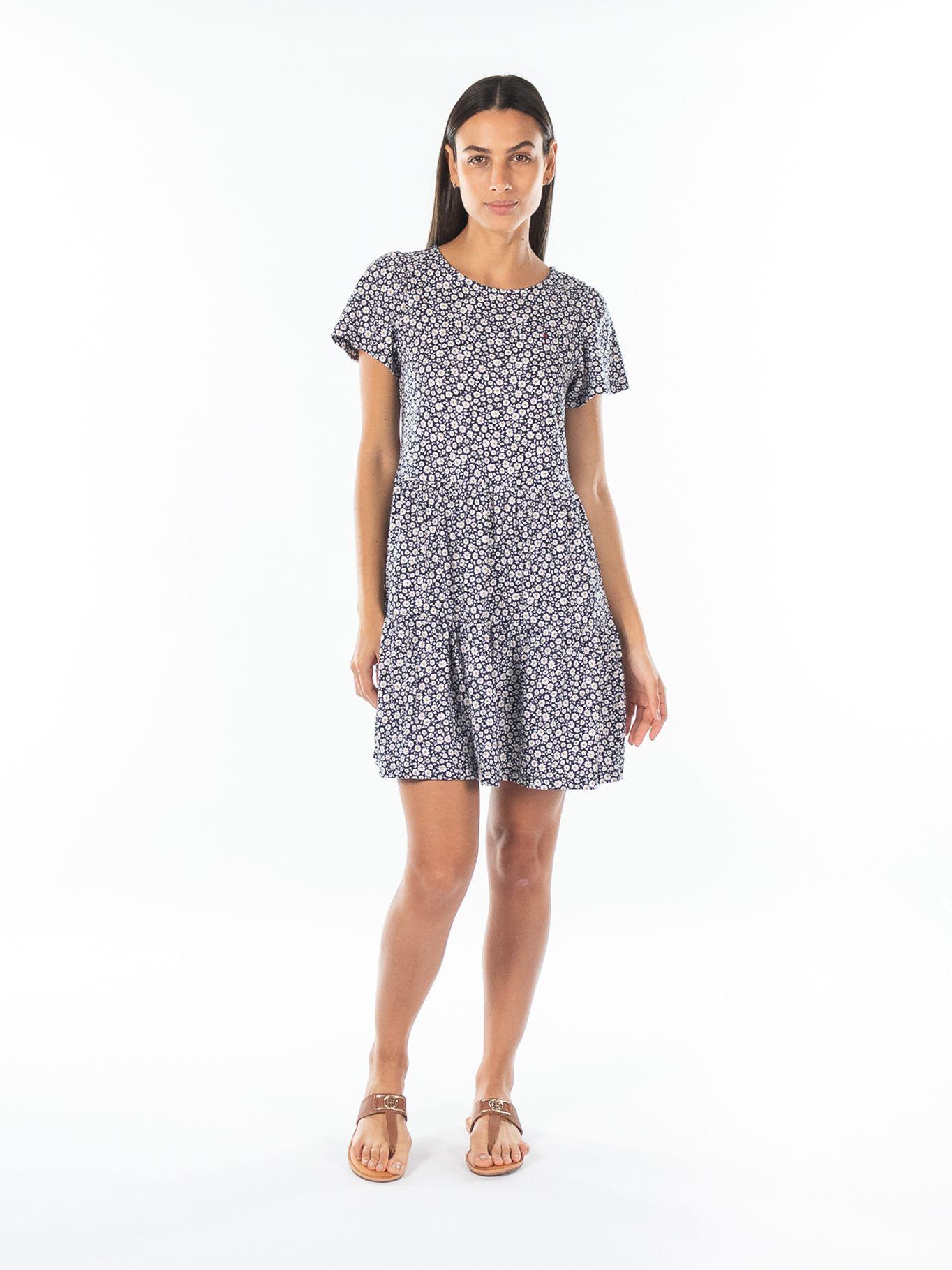 Vestido Con Estampado De Flores Azul Tommy Hilfiger-0