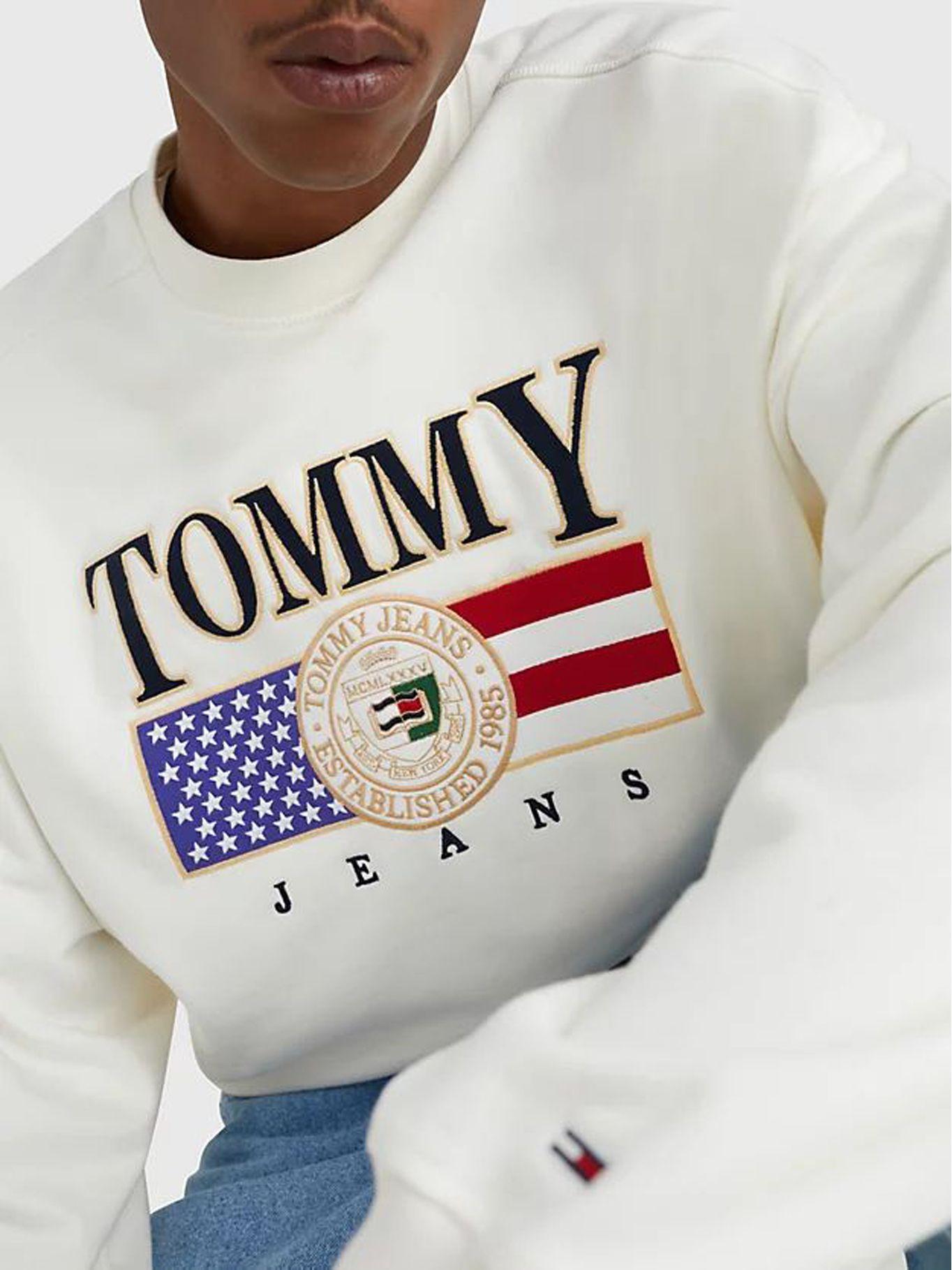 Polerón Boxy Luxe Logo Blanco Tommy Jeans-3