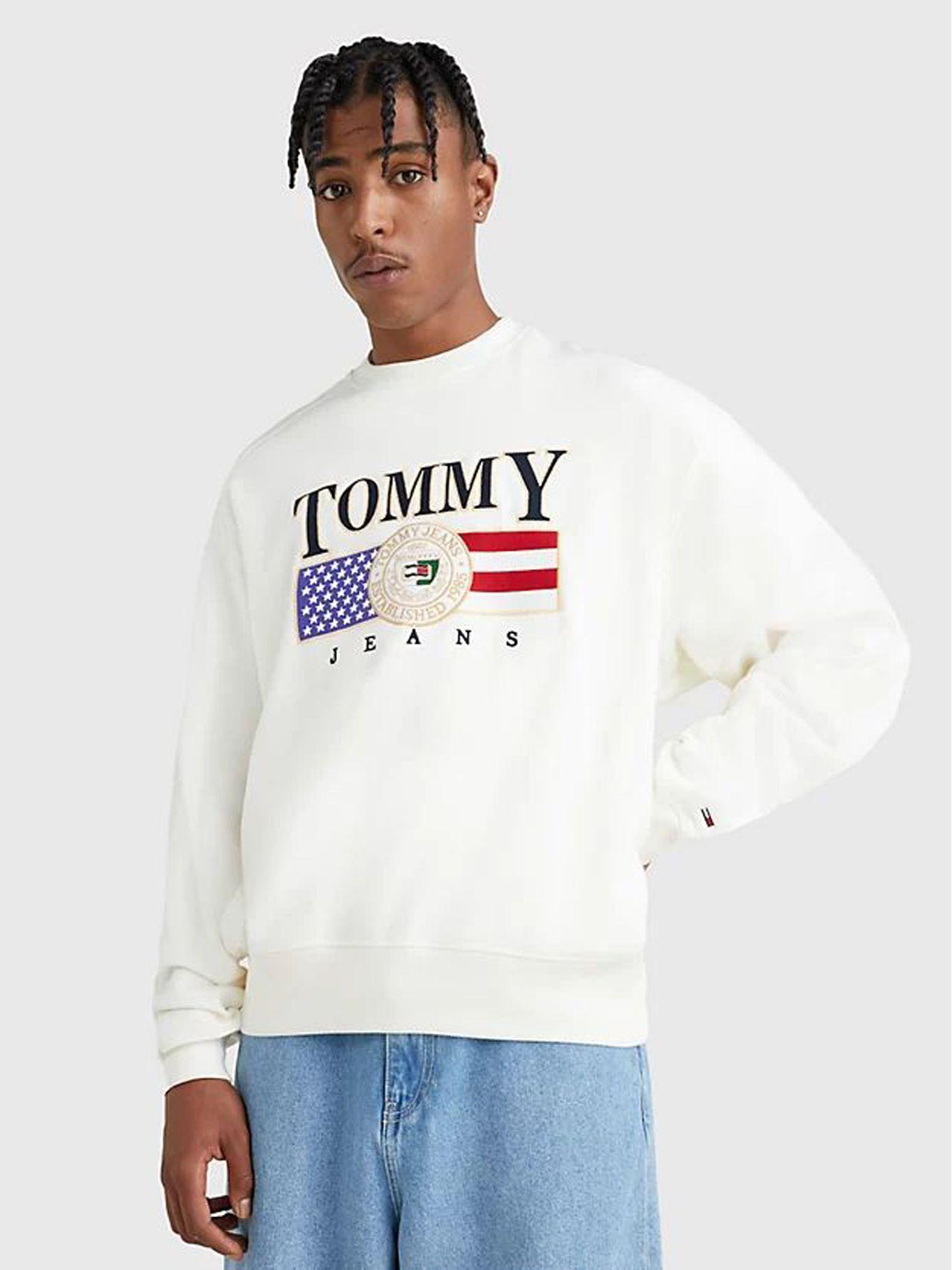 Polerón Boxy Luxe Logo Blanco Tommy Jeans-0