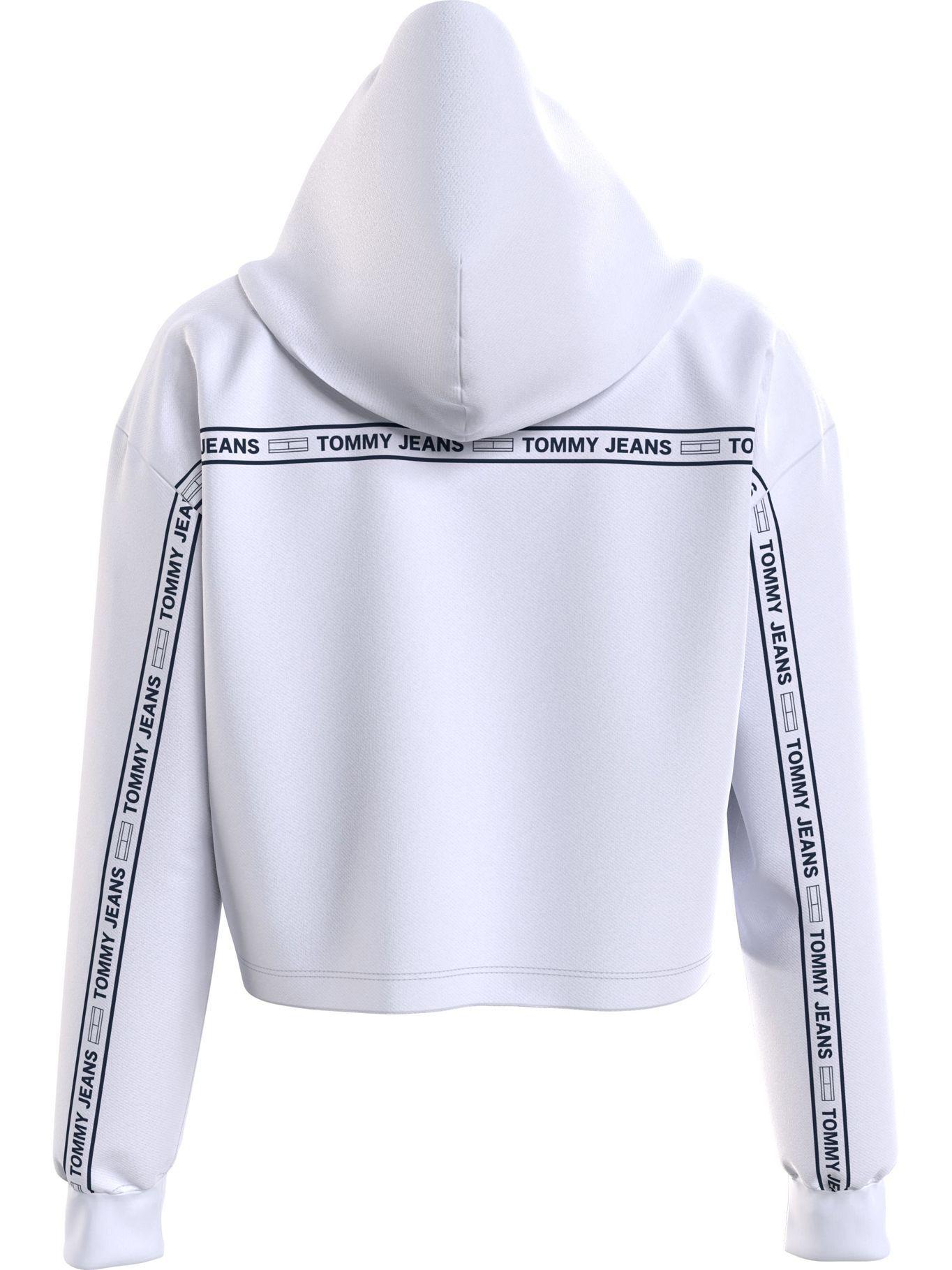 Polerón Con Gorro Cropped Blanco Tommy Jeans JN2-1