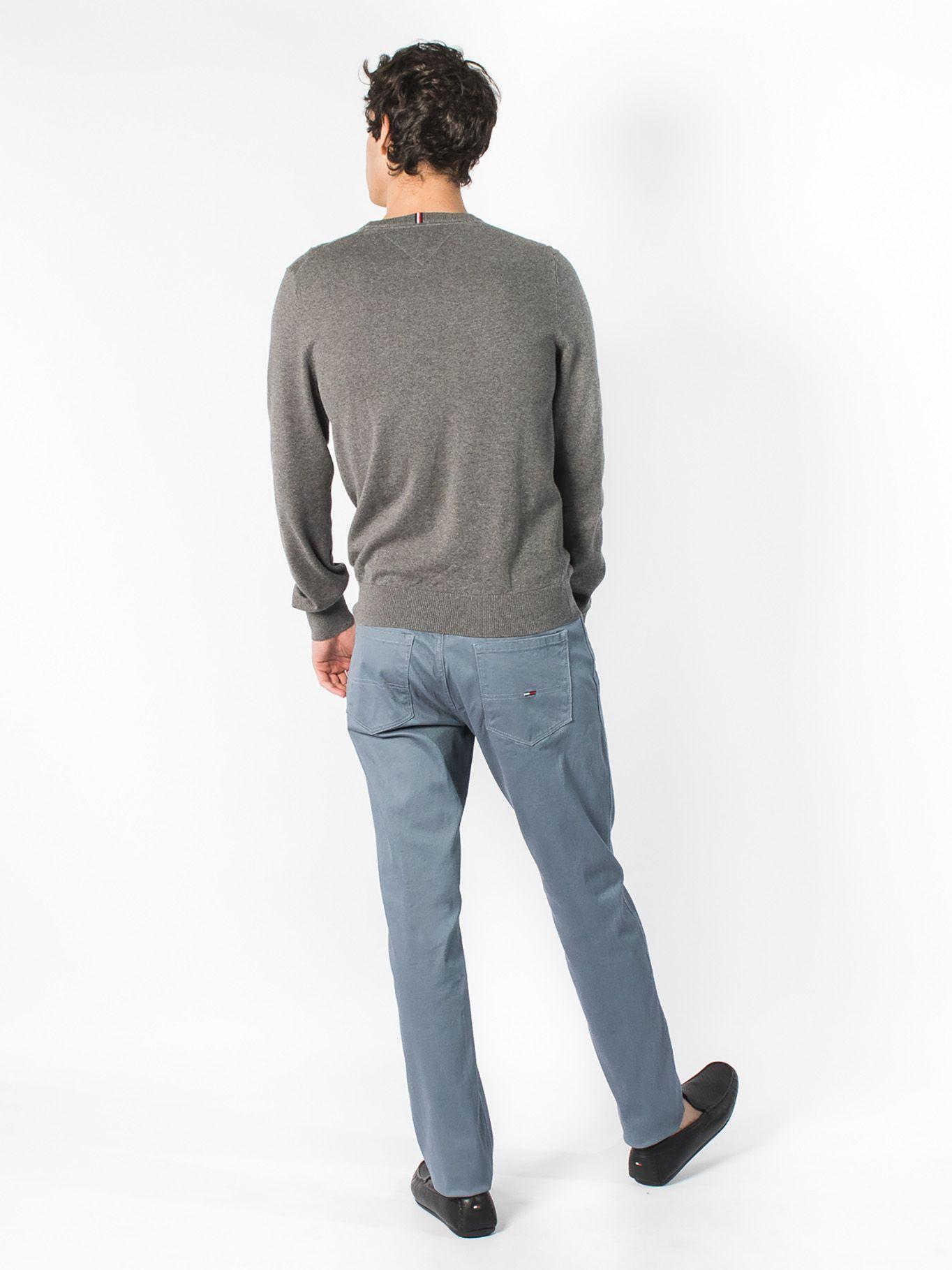 Sweater De Algodón Essential C-Neck Gris Tommy Hilfiger-1