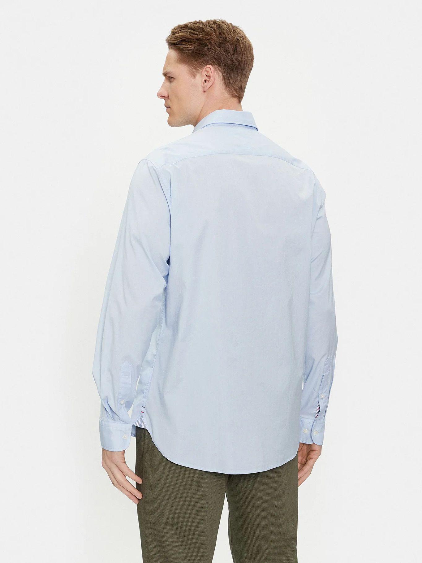 Camisa Flex Solid Corte Regular Celeste Tommy Hilfiger-2