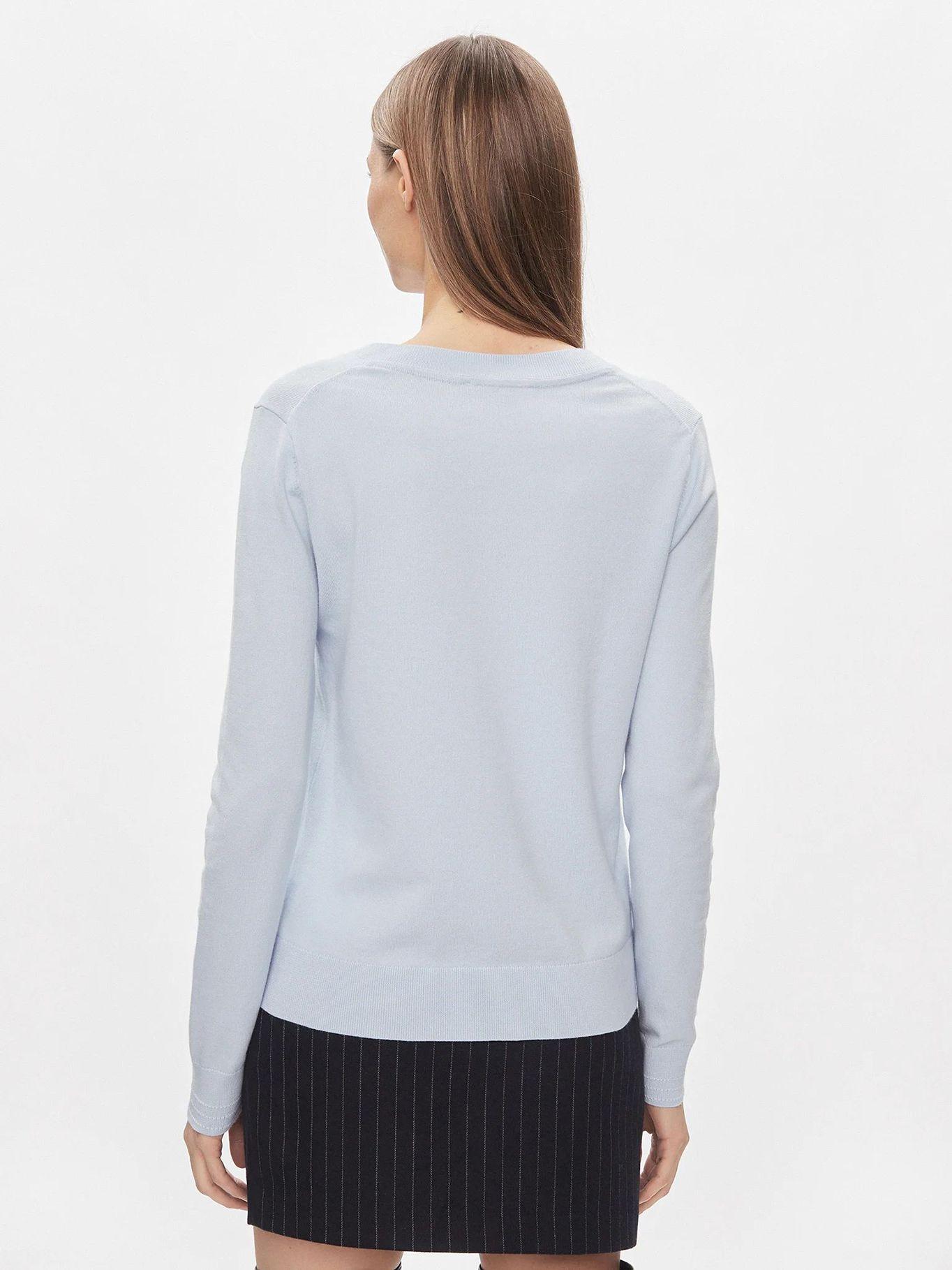 Sweater Solid V-Neck Celeste Tommy Hilfiger-2