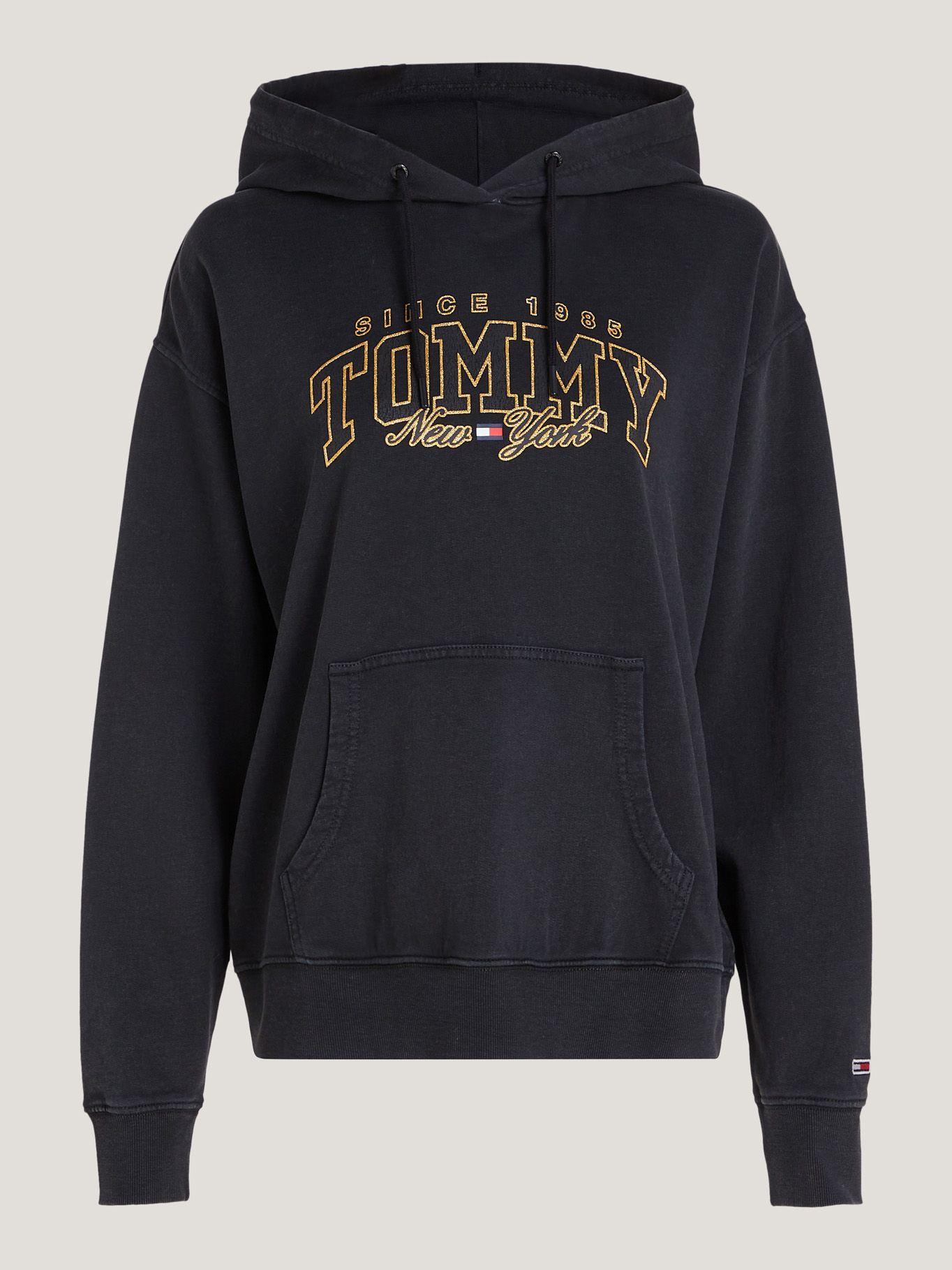 Polerón Hoodie Varsity Relaxed Negro Tommy Jeans-4