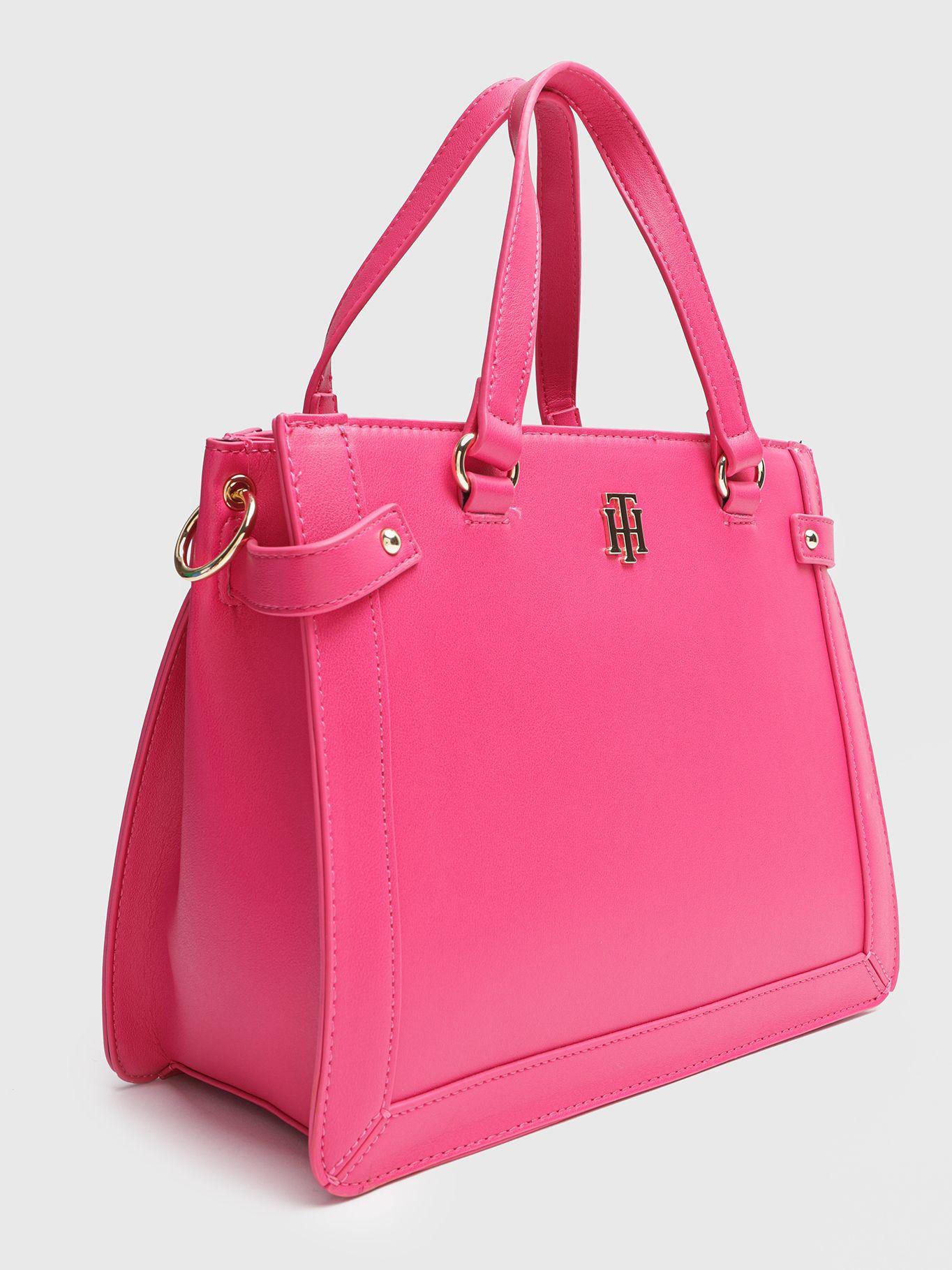 Bolso Satchel Con Bandolera Rosado Tommy Hilfiger-2