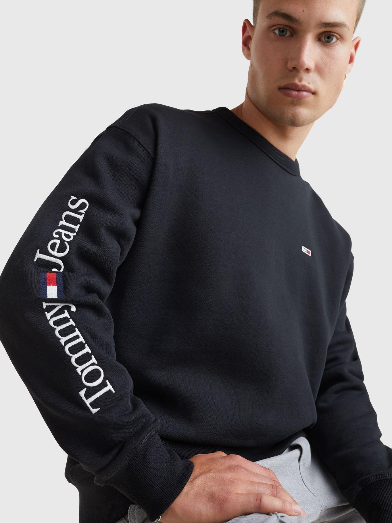 Polerón Linear Placement Con Logo Negro Tommy Jeans-3