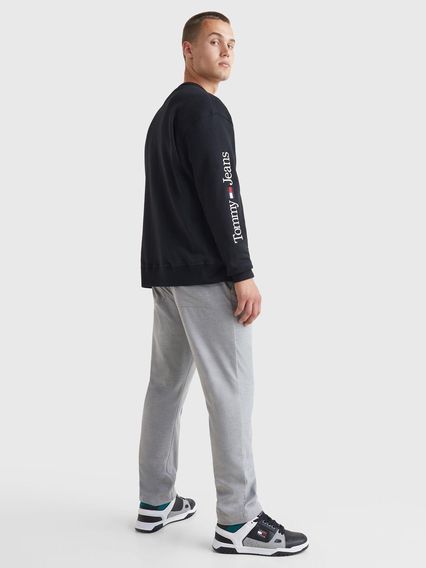 Polerón Linear Placement Con Logo Negro Tommy Jeans-2