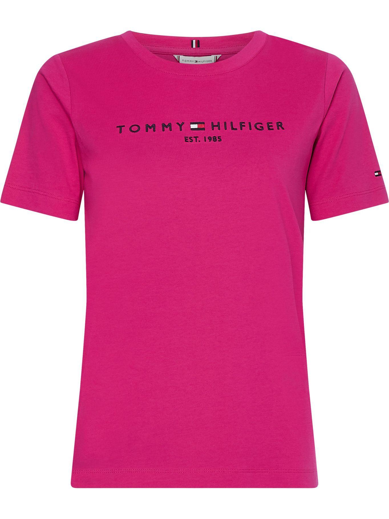 Polera Essential C-Neck Fucsia Tommy Hilfiger-1