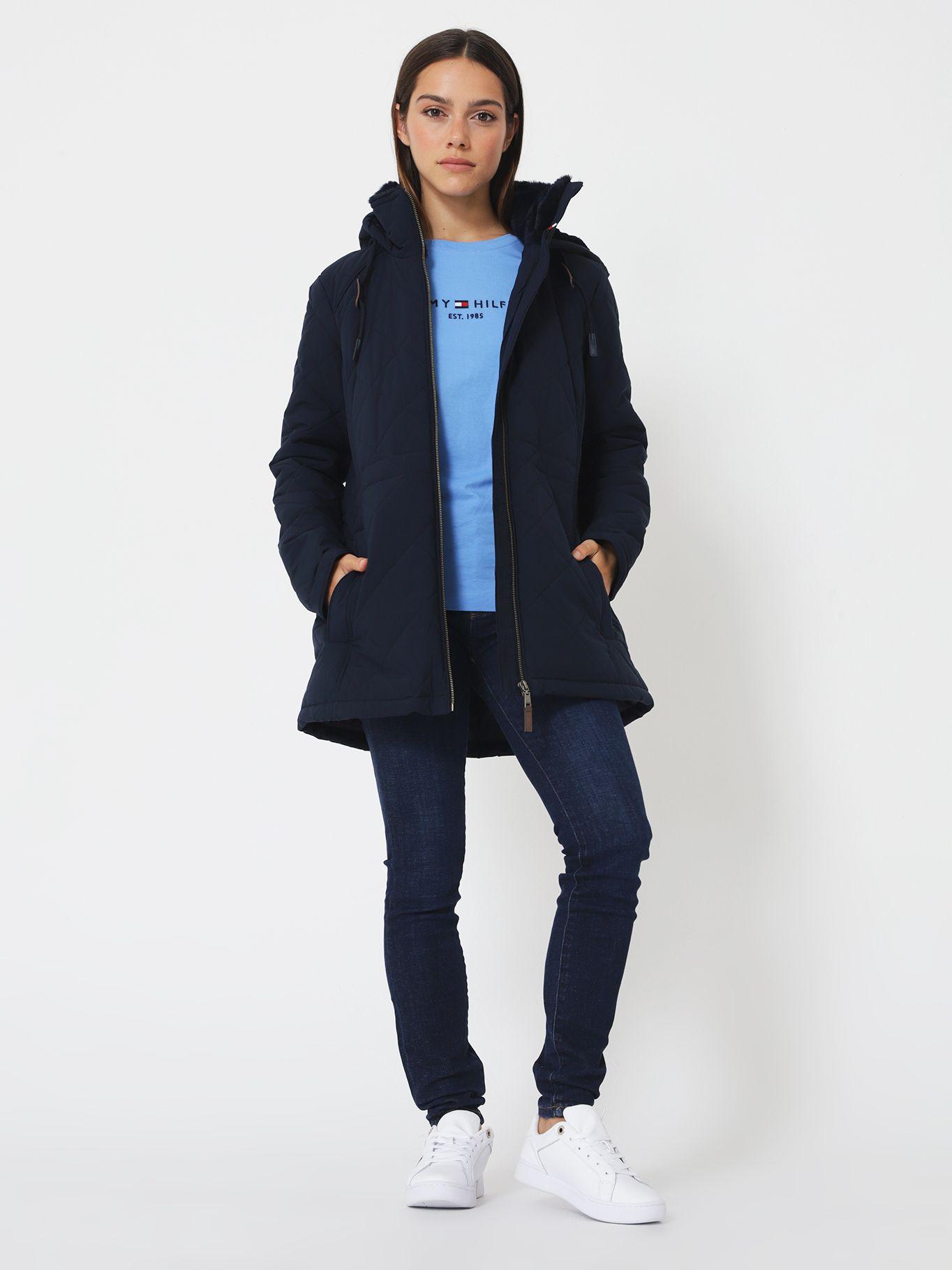 PARKA ACOLCHADA GORRO Y CIERRE AZUL TOMMY HILFIGER-1