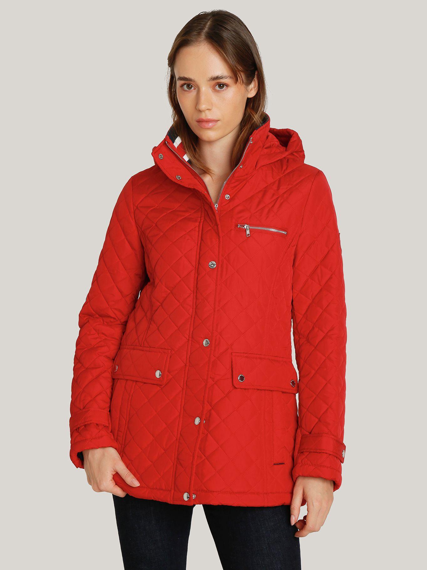 Parka Quilted acolchada con cierre Rojo Tommy Hilfiger-0