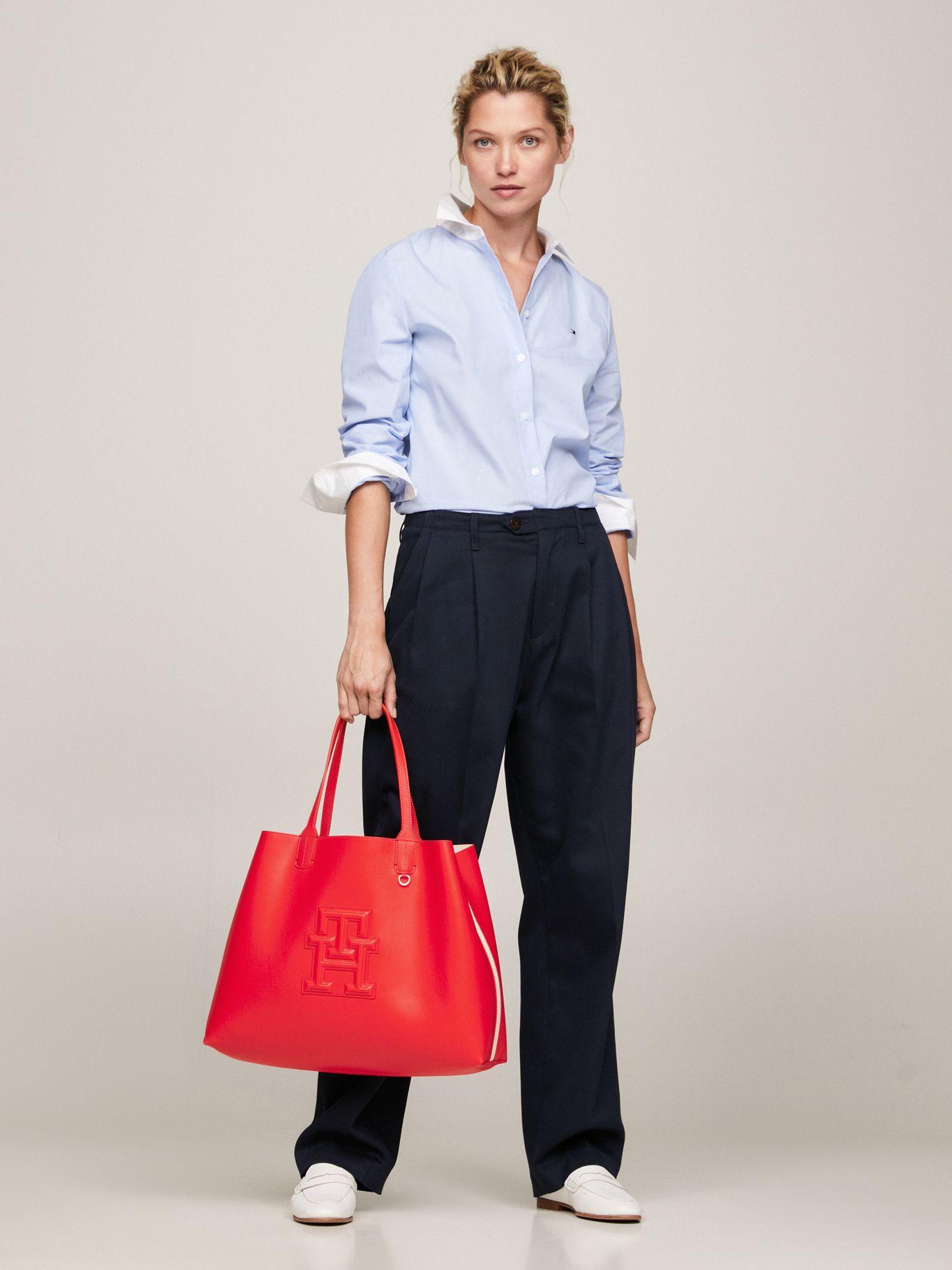 Tote Iconic Monogram Rojo Tommy Hilfiger-1