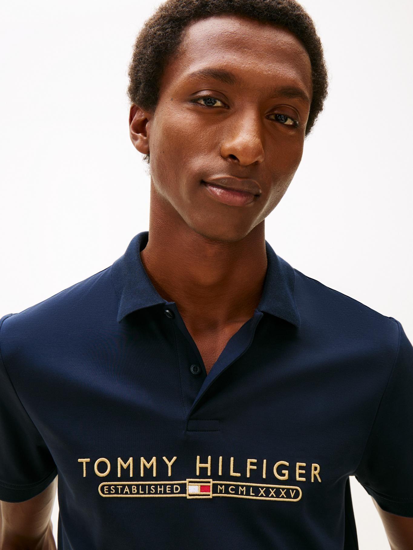 Polo Interlock Lux Regular Fit Tommy Hilfiger Azul-3