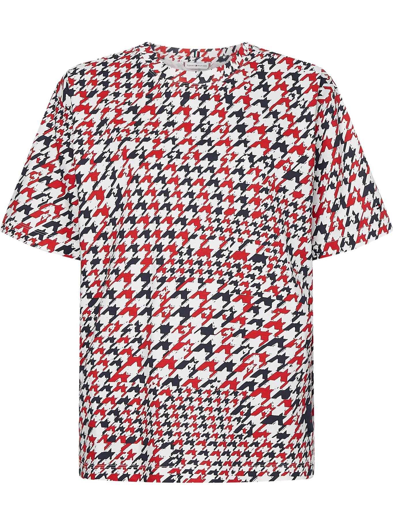 Polera Relaxed Print Rojo Tommy Hilfiger M2-0