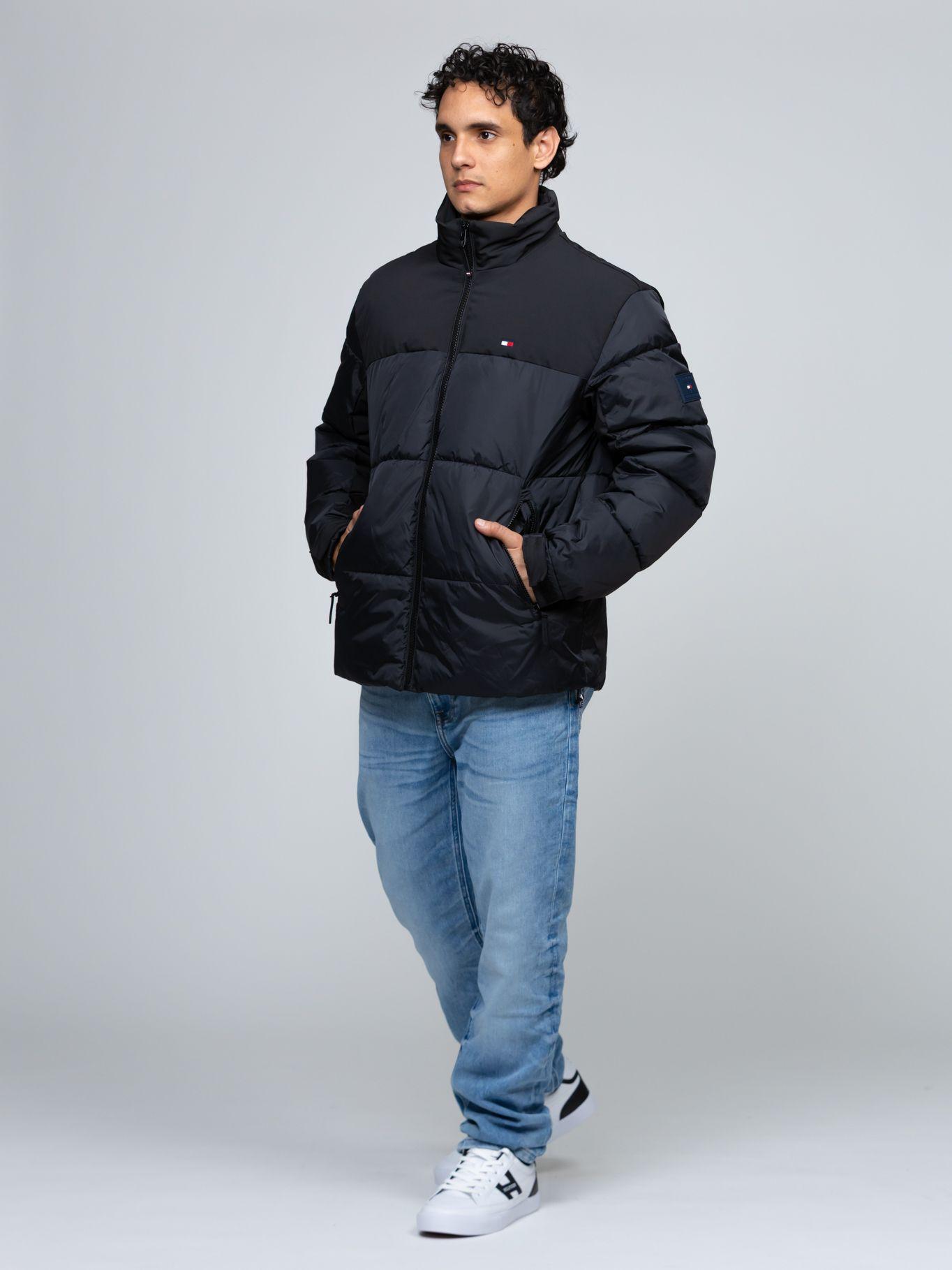 Parka Cuello Alto Acolchada Negro Tommy Hilfiger-1