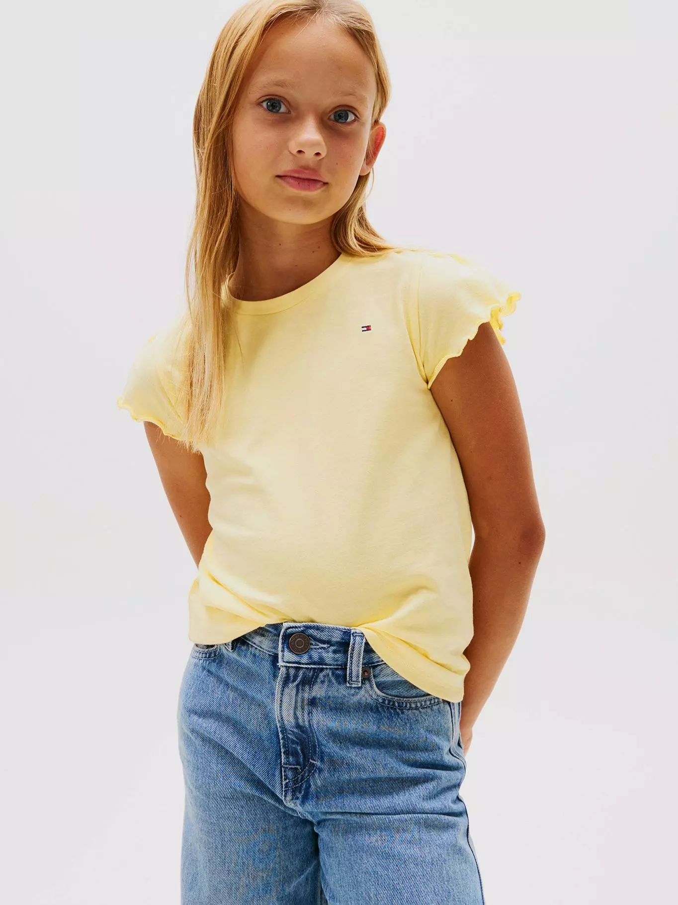 Polera Essential De Corte Slim Amarillo Tommy Hilfiger-0