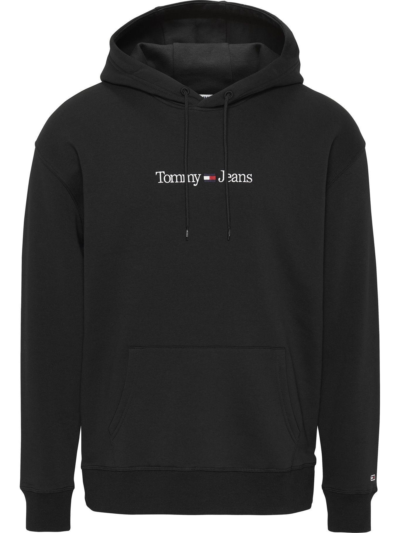 Polerón Hoodie Linear Logo Negro Tommy Jeans-0
