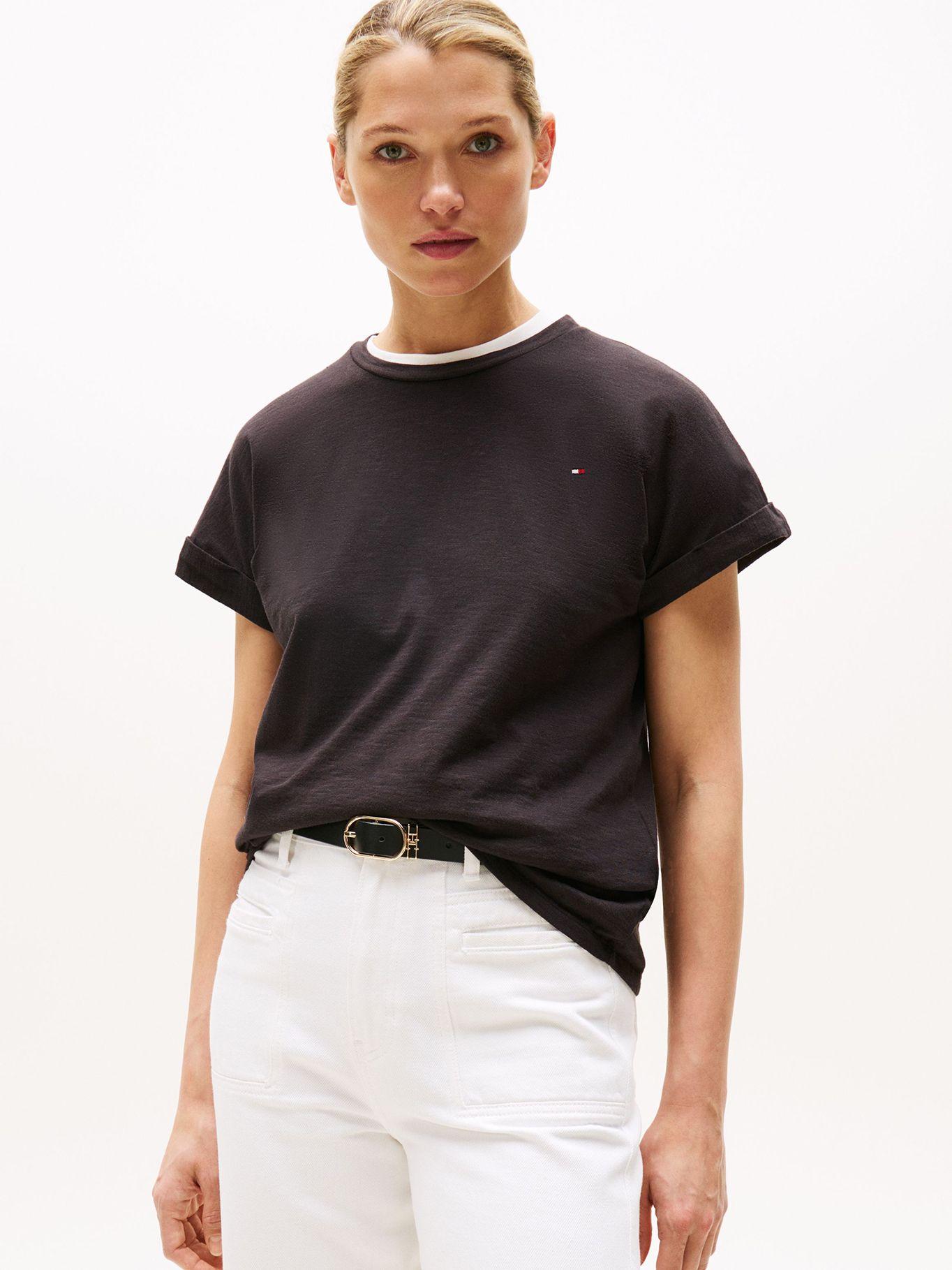 Polera Texturizada Con Logo Negro BDS Tommy Hilfiger-0