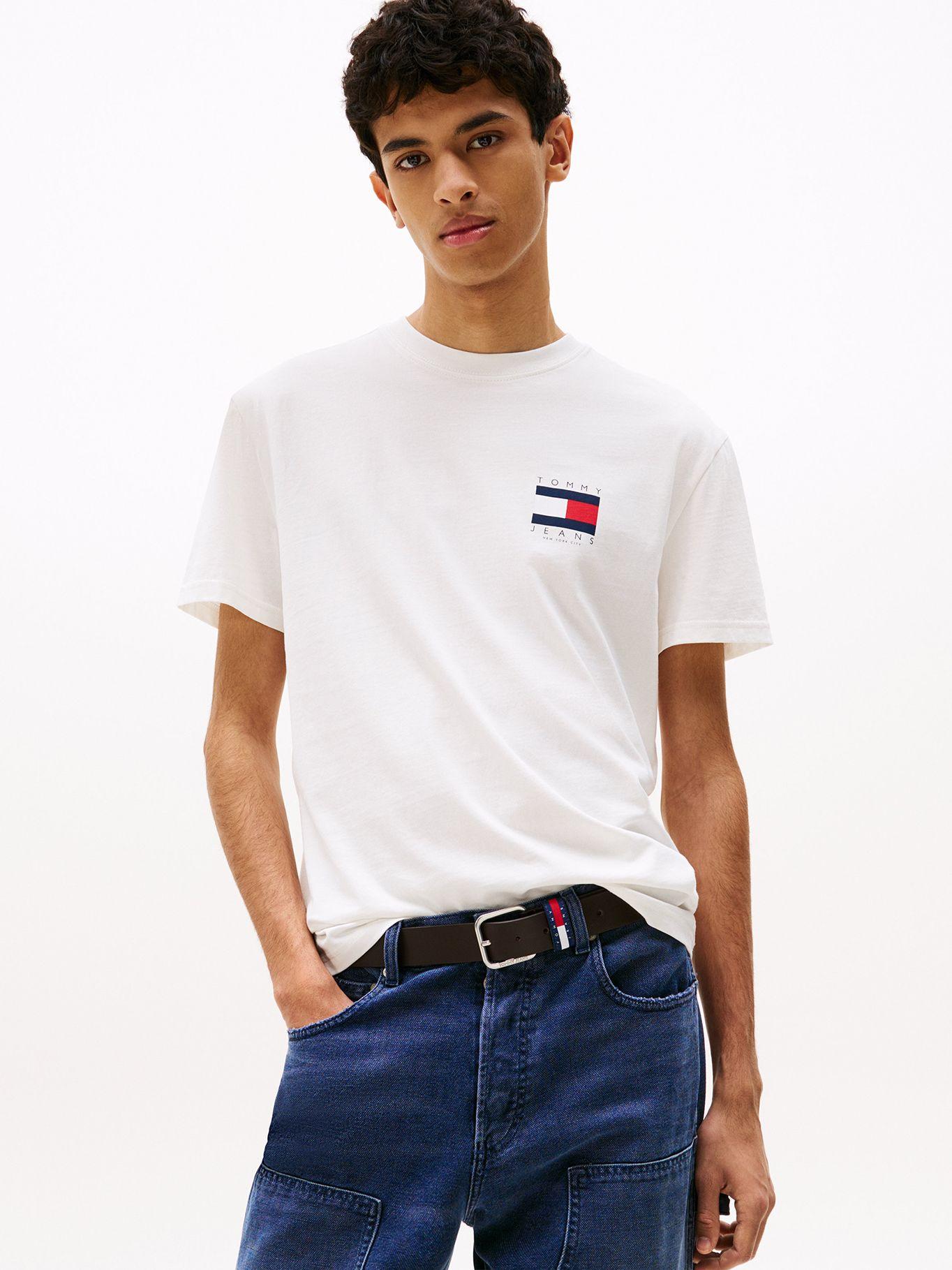 Polera Flag Graphic Backprint Blanco YBL Tommy Jeans-0