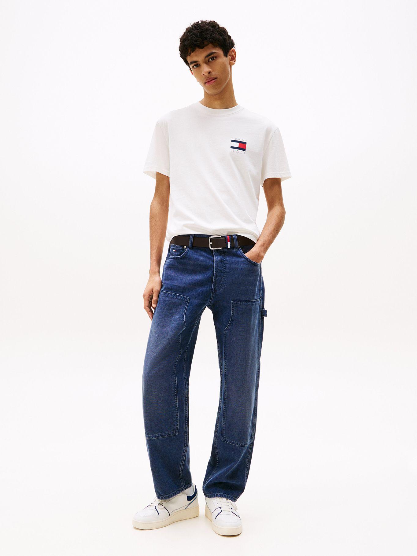 Polera Flag Graphic Backprint Blanco YBL Tommy Jeans-1