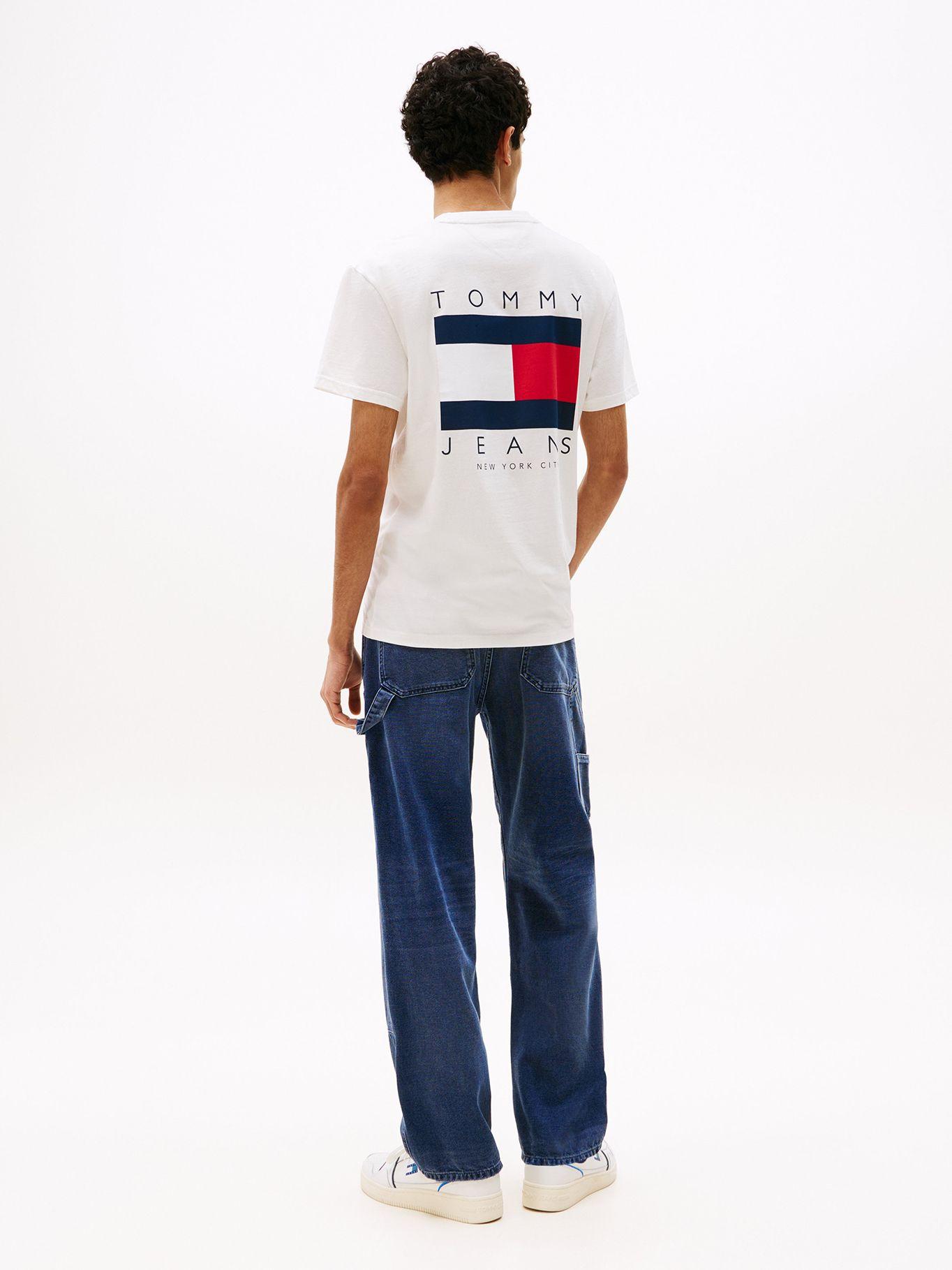 Polera Flag Graphic Backprint Blanco YBL Tommy Jeans-2
