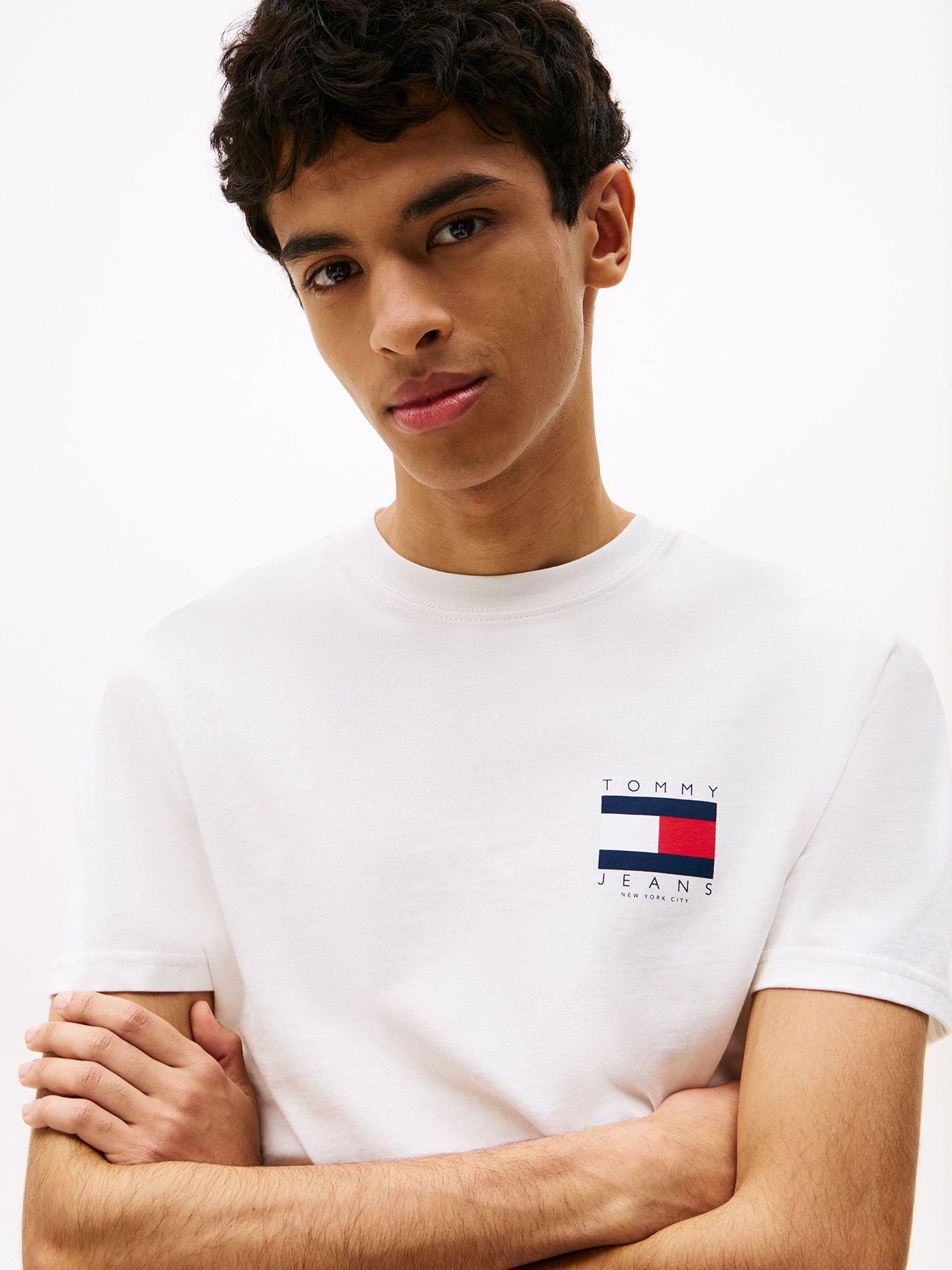 Polera Flag Graphic Backprint Blanco YBL Tommy Jeans-3