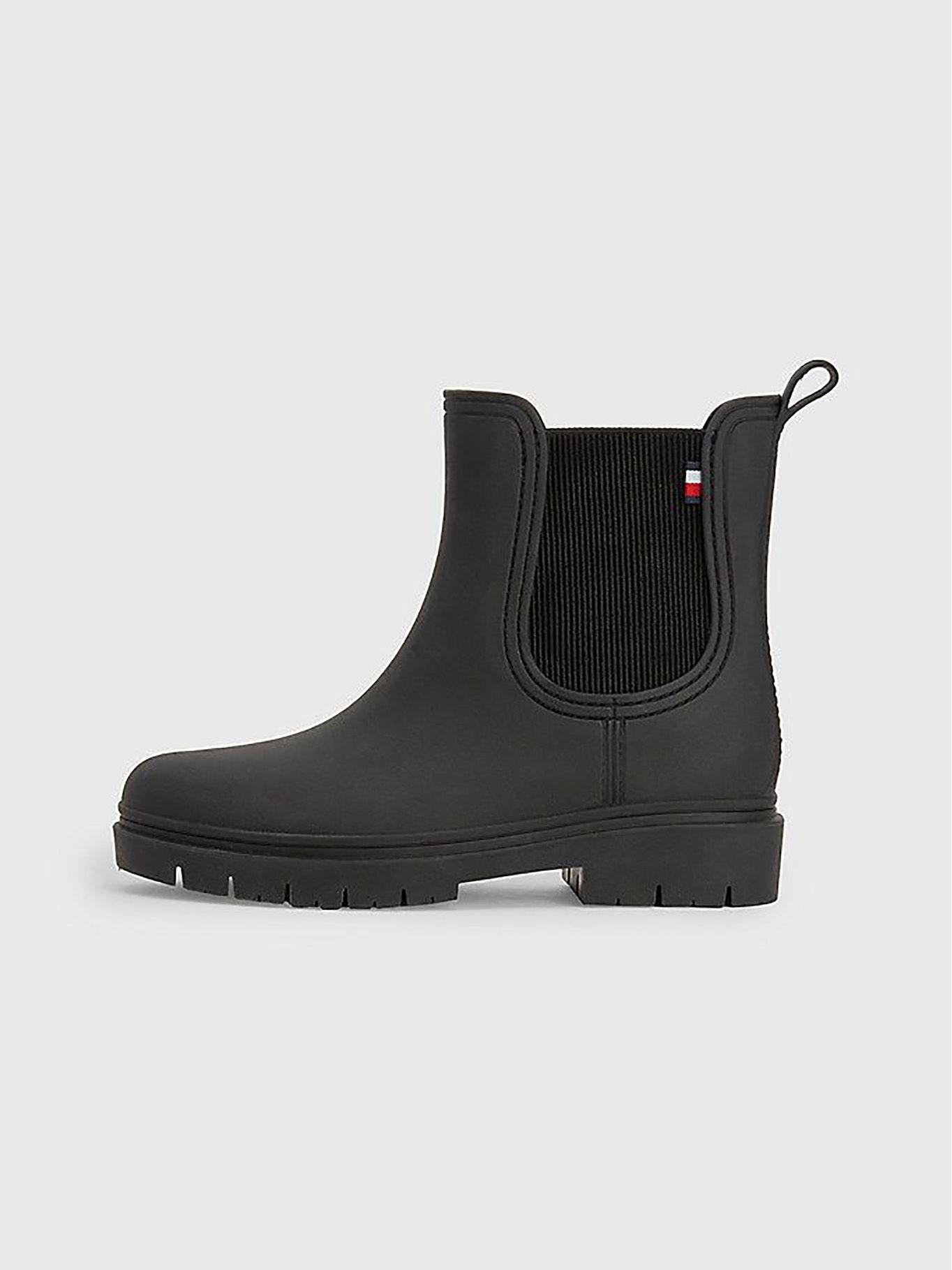 Botas De Lluvia Chelsea Negro Tommy Hilfiger-4