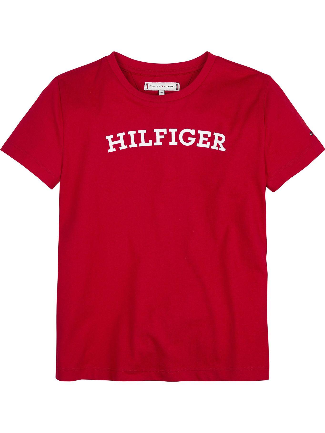 Polera Niña Logo Monotype XNL Rojo Tommy Hilfiger-0
