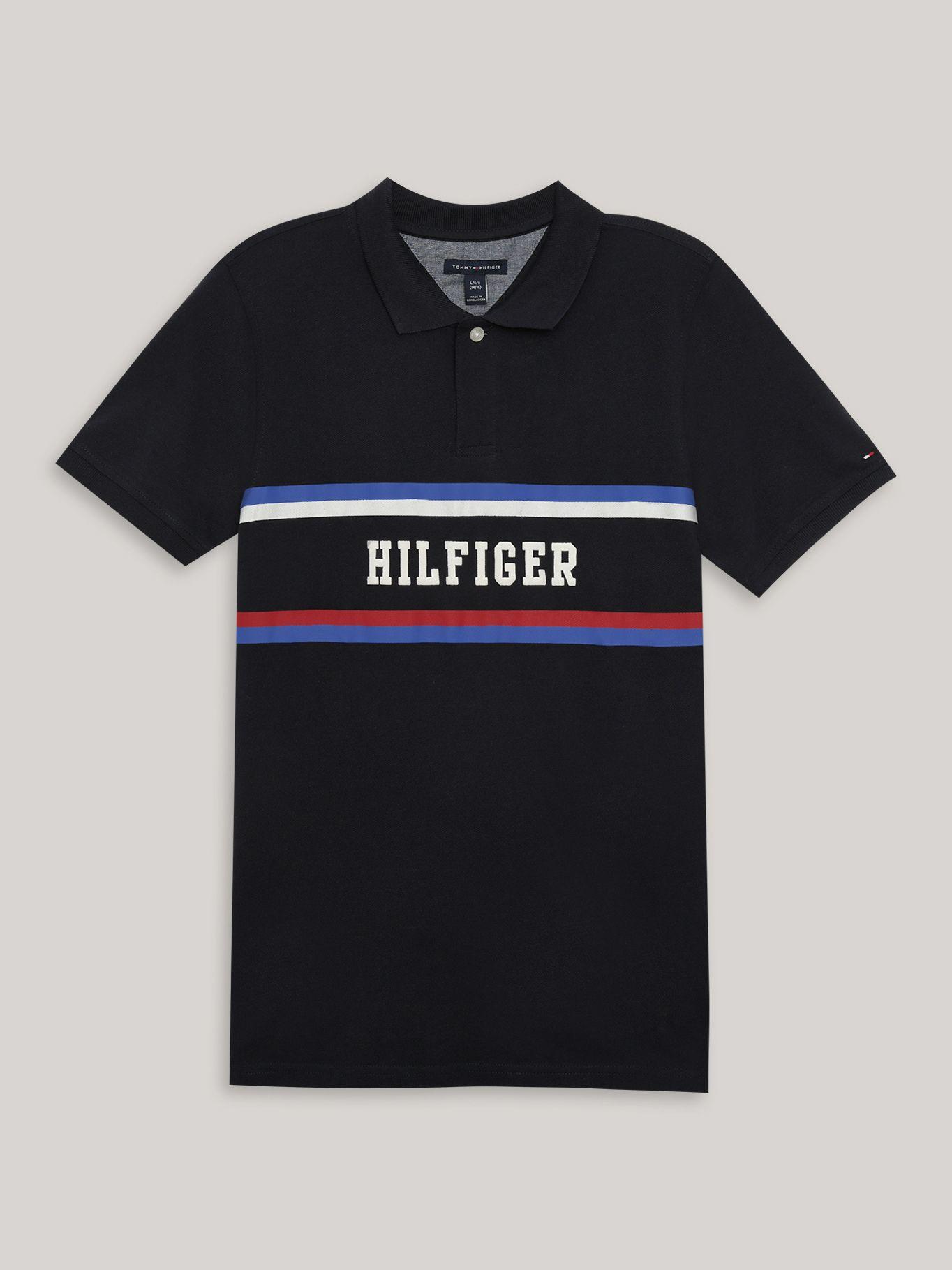 Polo De Niño Con Logo Estampado Azul Tommy Hilfiger-0