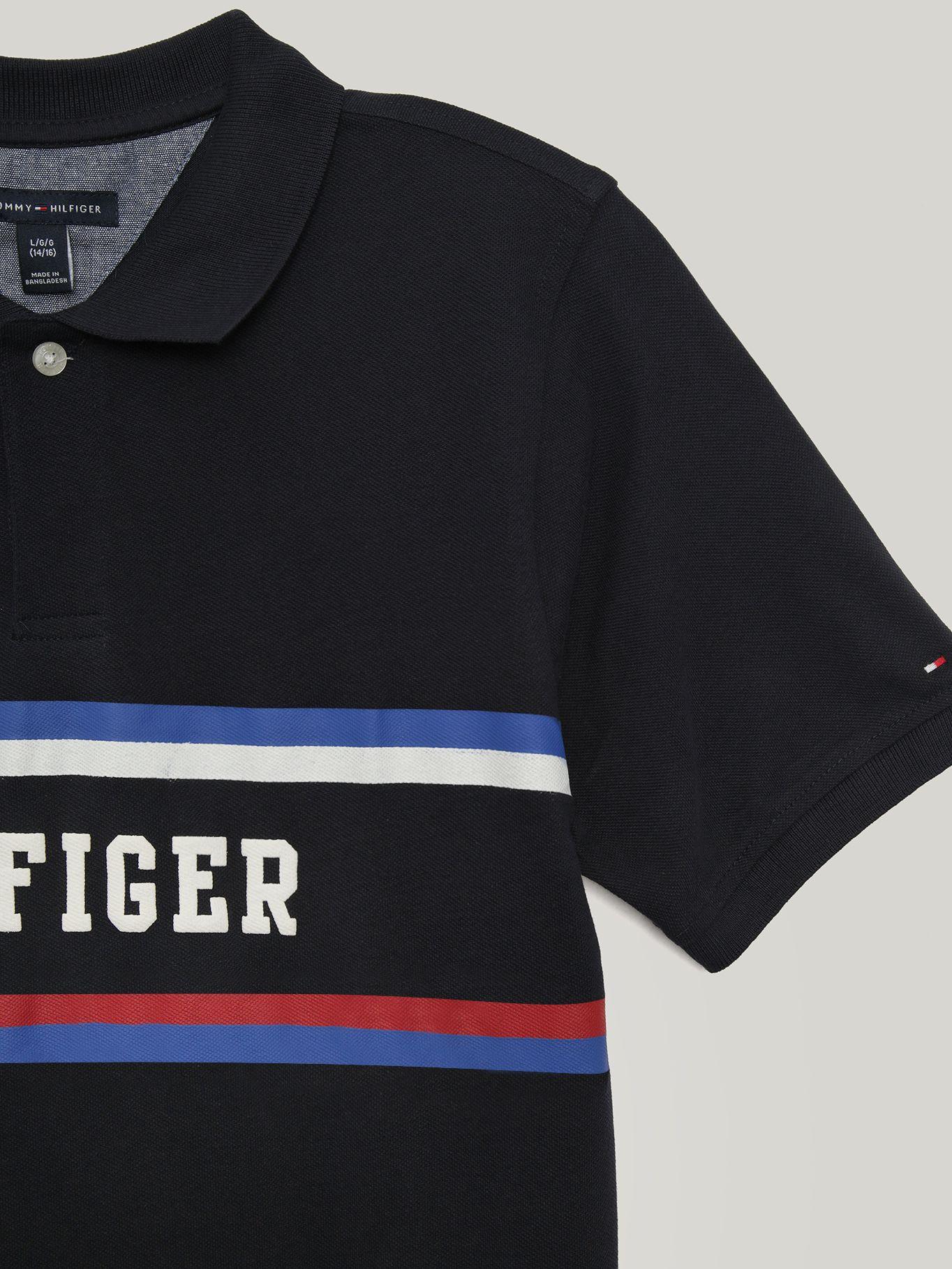 Polo De Niño Con Logo Estampado Azul Tommy Hilfiger-2
