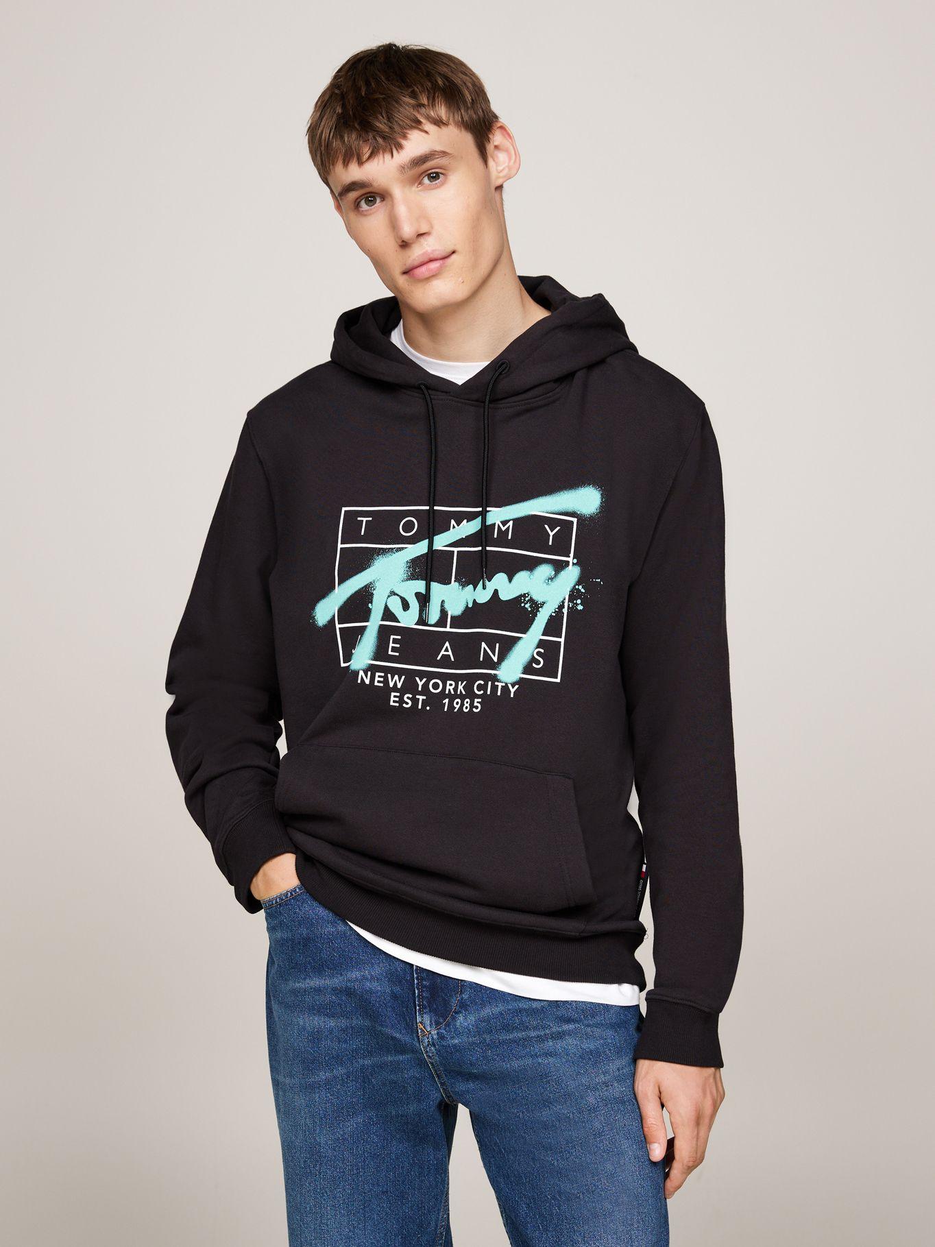 Polerón Hoodie Con Logo Graffiti Negro Tommy Hilfiger-0