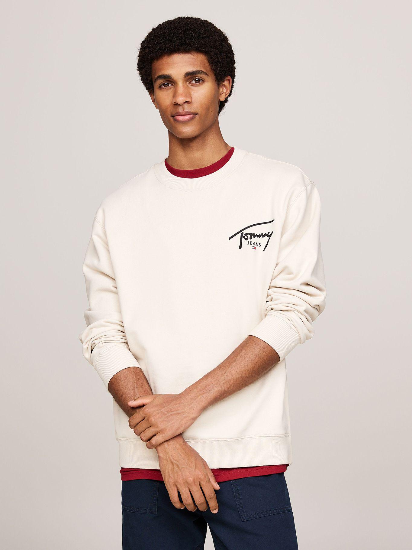 Polerón Con Logo Signature Beige Tommy Jeans-0