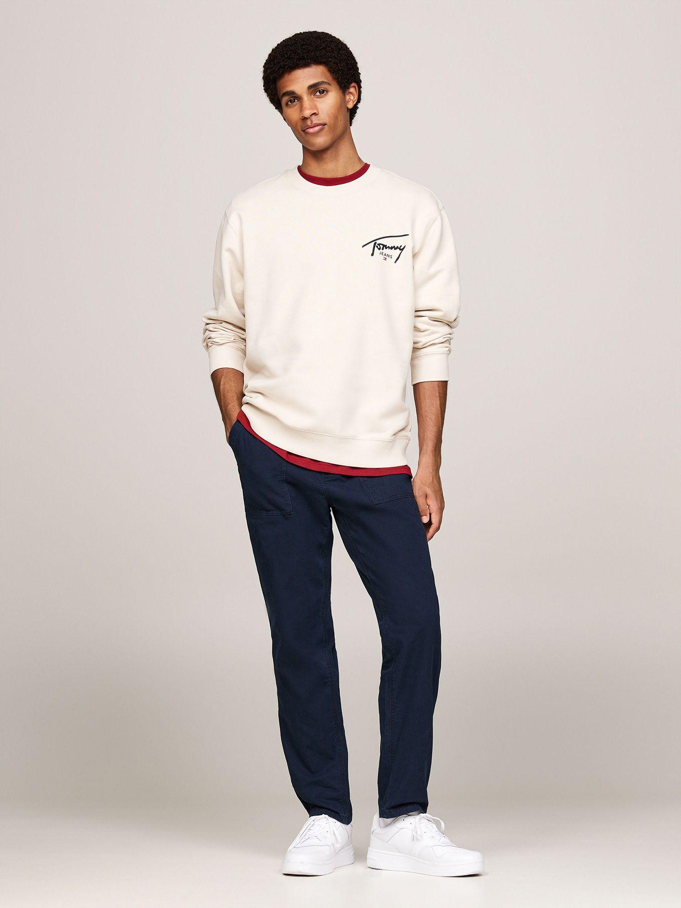 Polerón Con Logo Signature Beige Tommy Jeans-1