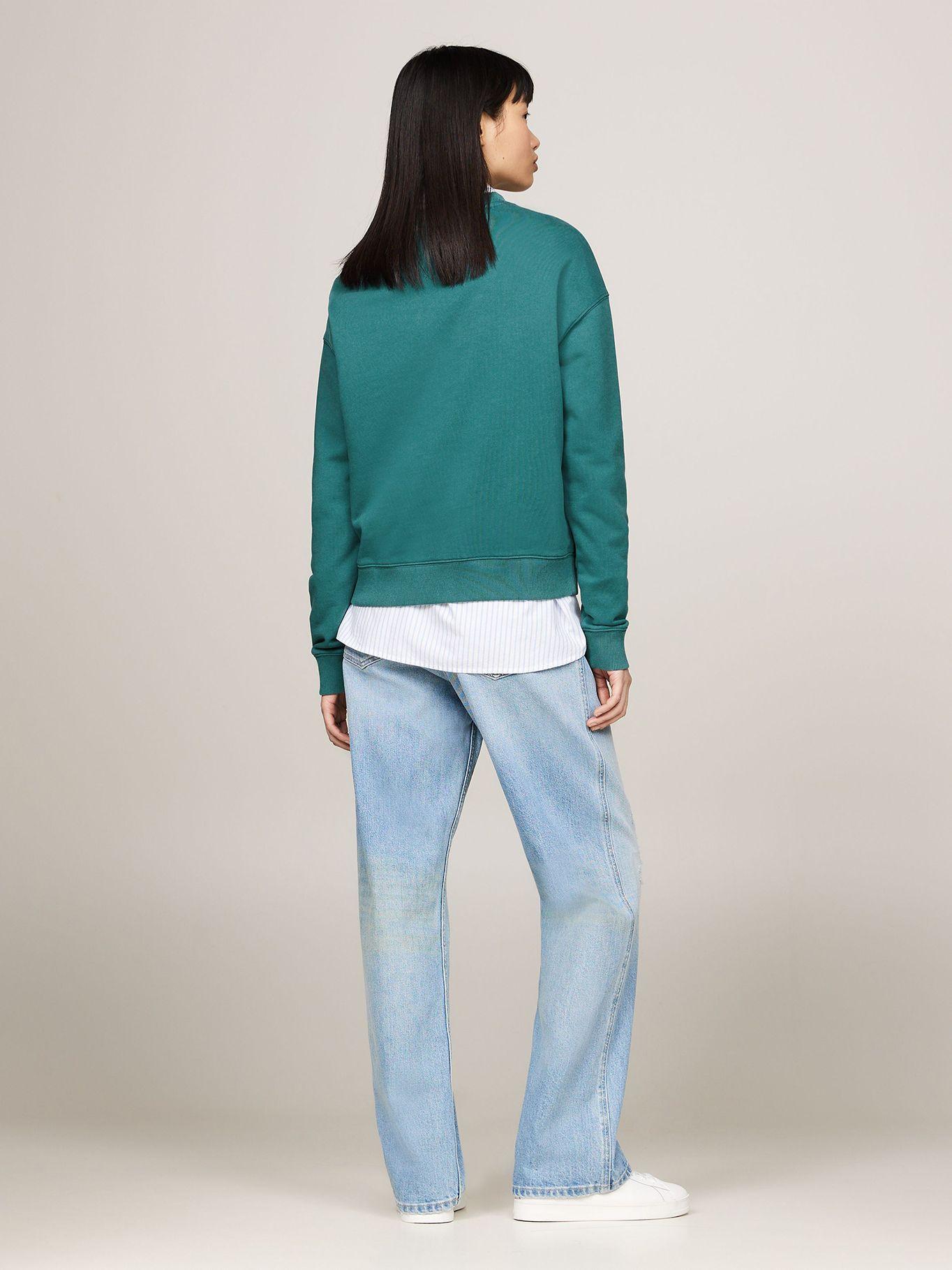 Polerón Relaxed Varsity Logo Verde Tommy Jeans-2