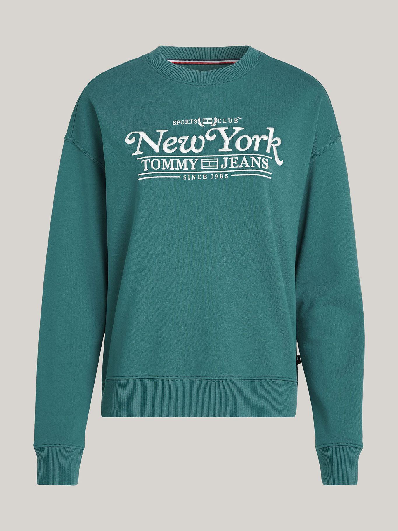Polerón Relaxed Varsity Logo Verde Tommy Jeans-4