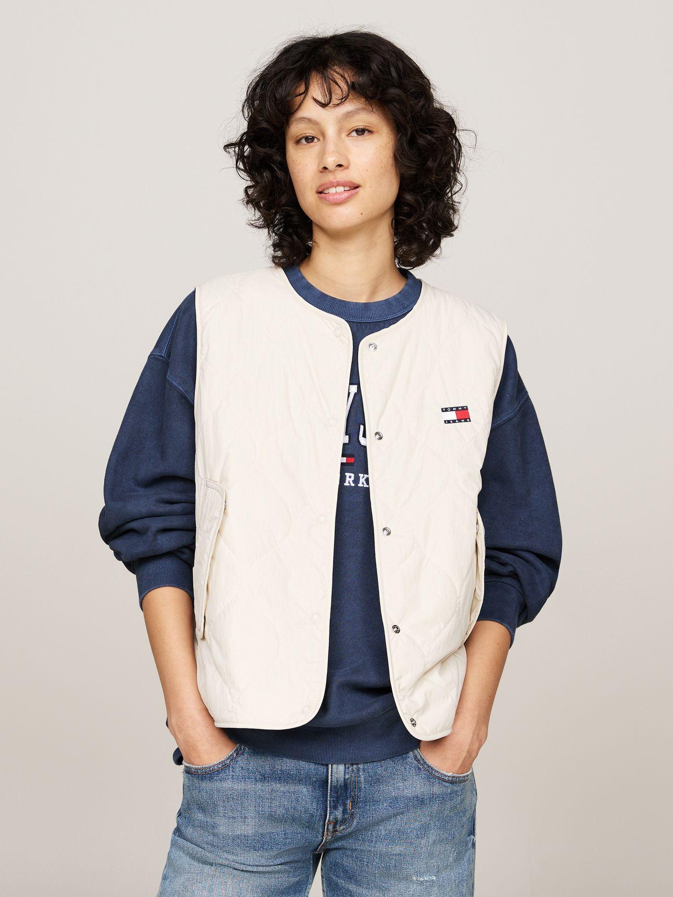 Chaqueta Vest Quilted Con Logo Beige Tommy Hilfiger-0