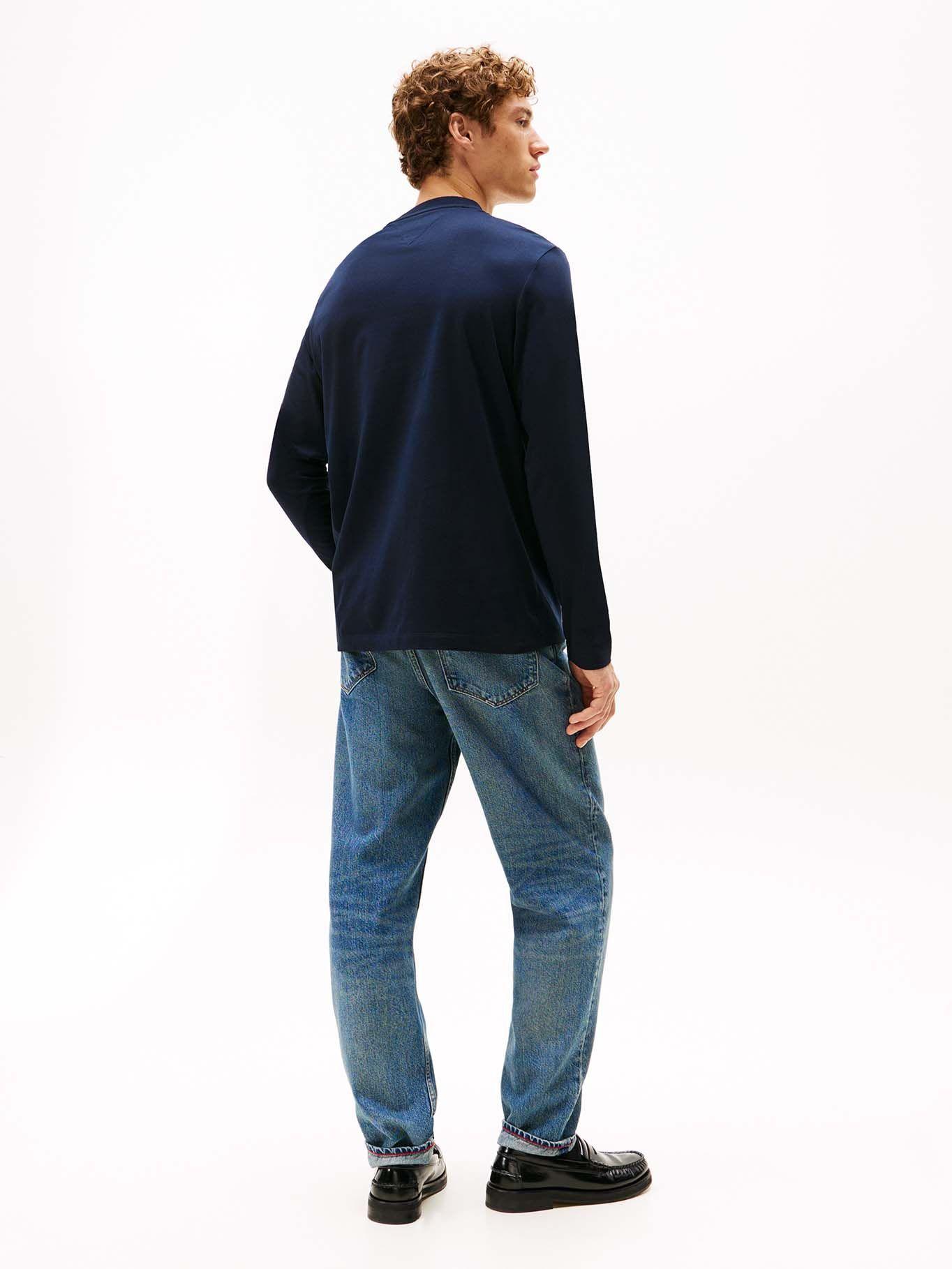 Polera Linear Flag Graphic Logo Azul Tommy Hilfiger-2