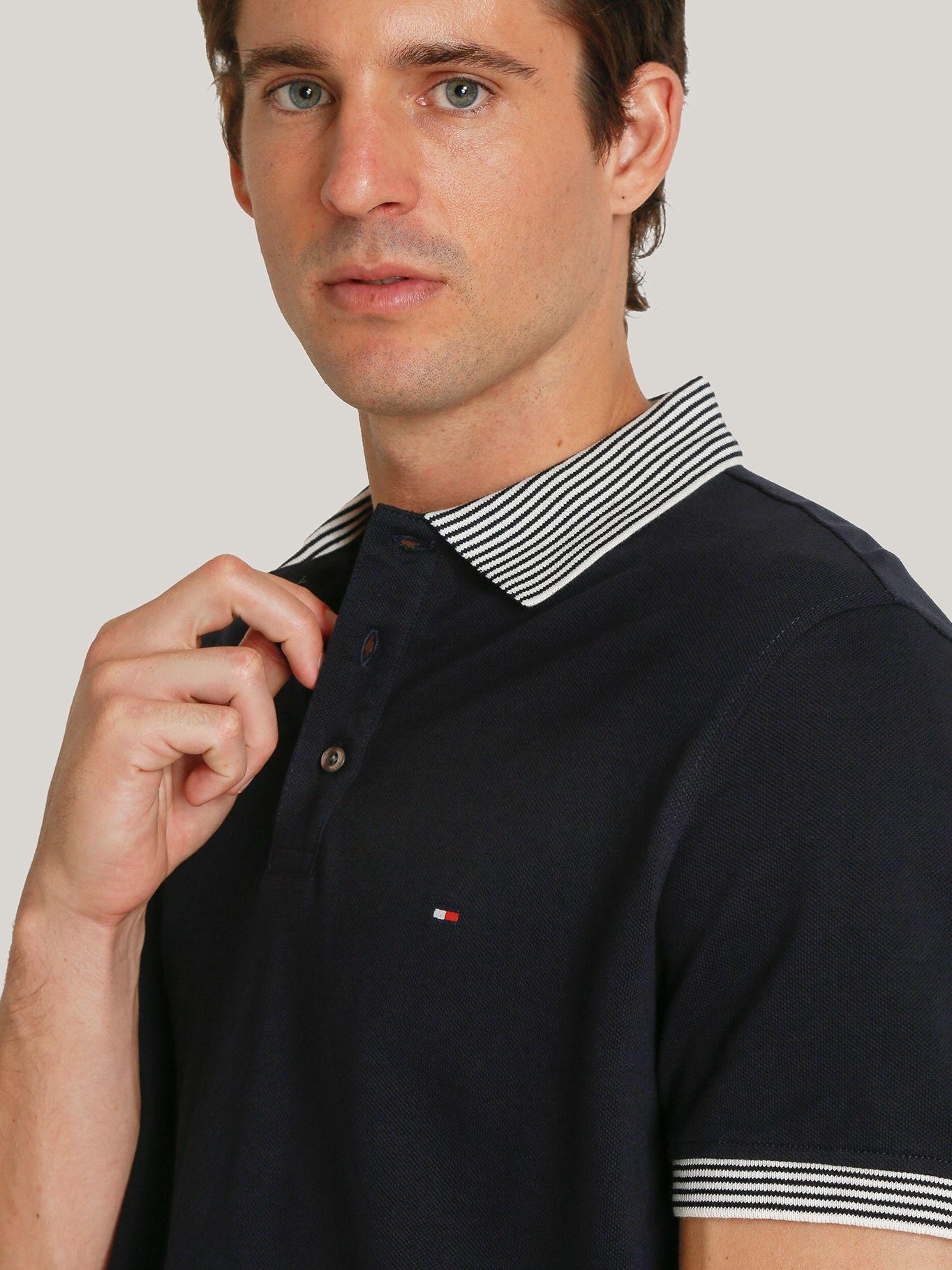 Polo Con Rayas Regular Fit Azul Tommy Hilfiger-3